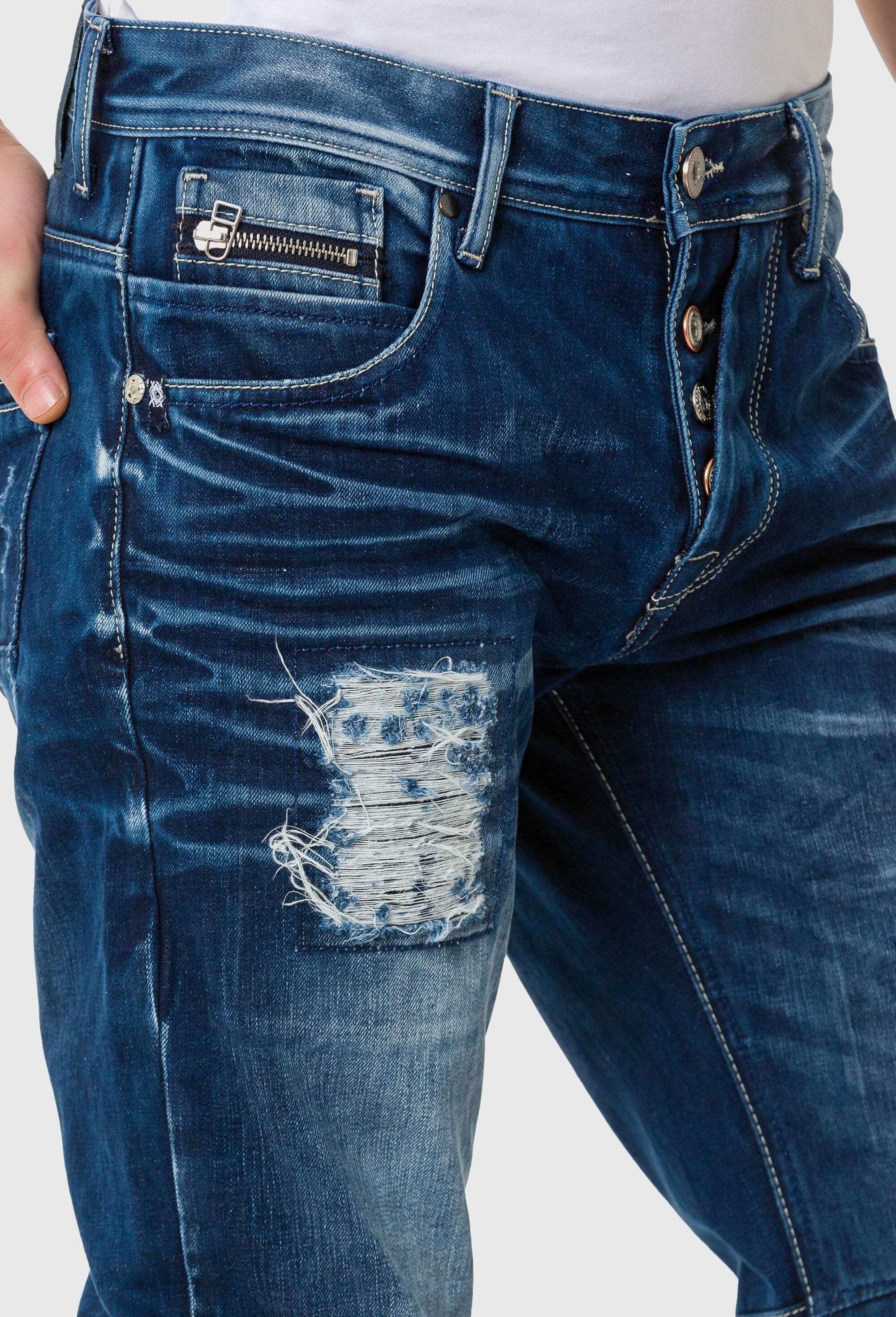 Cipo & Baxx 5-Pocket-Jeans »Cipo & Baxx Jeans Jeans« im Used-Look