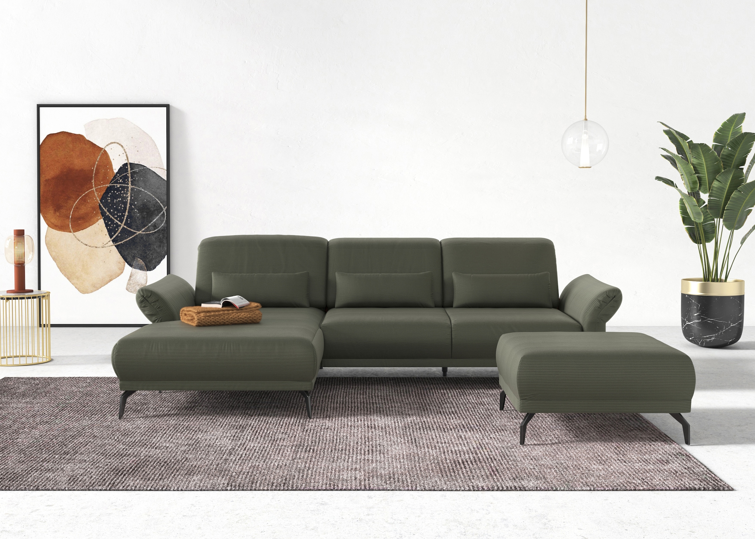 INOSIGN Ecksofa "Coco L-Form", Sitztiefen-, Arm- und Kopfteilverstellung, C günstig online kaufen