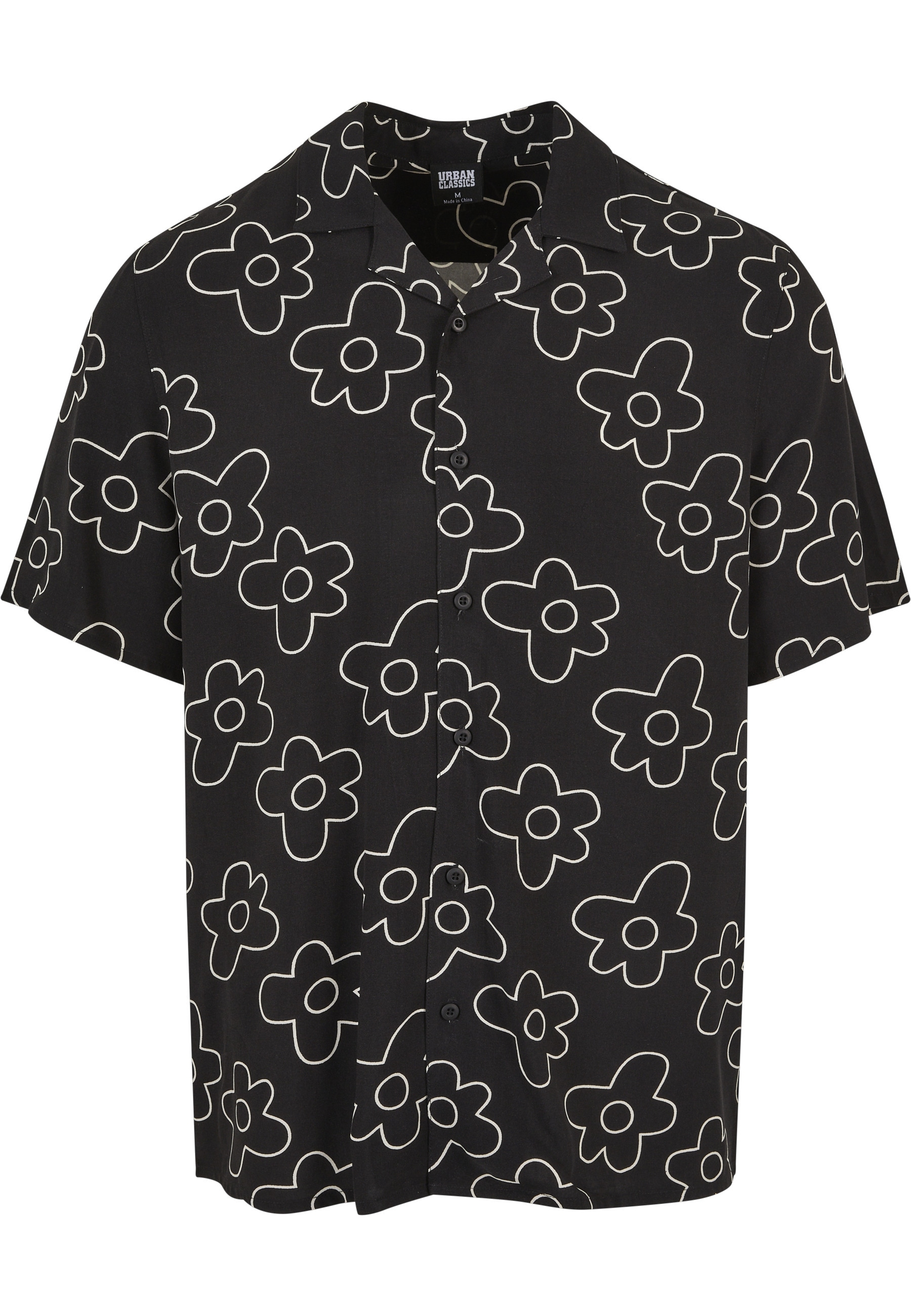 URBAN CLASSICS Kurzarmhemd "Urban Classics Herren Viscose AOP Resort Shirt" 1 Stk.
