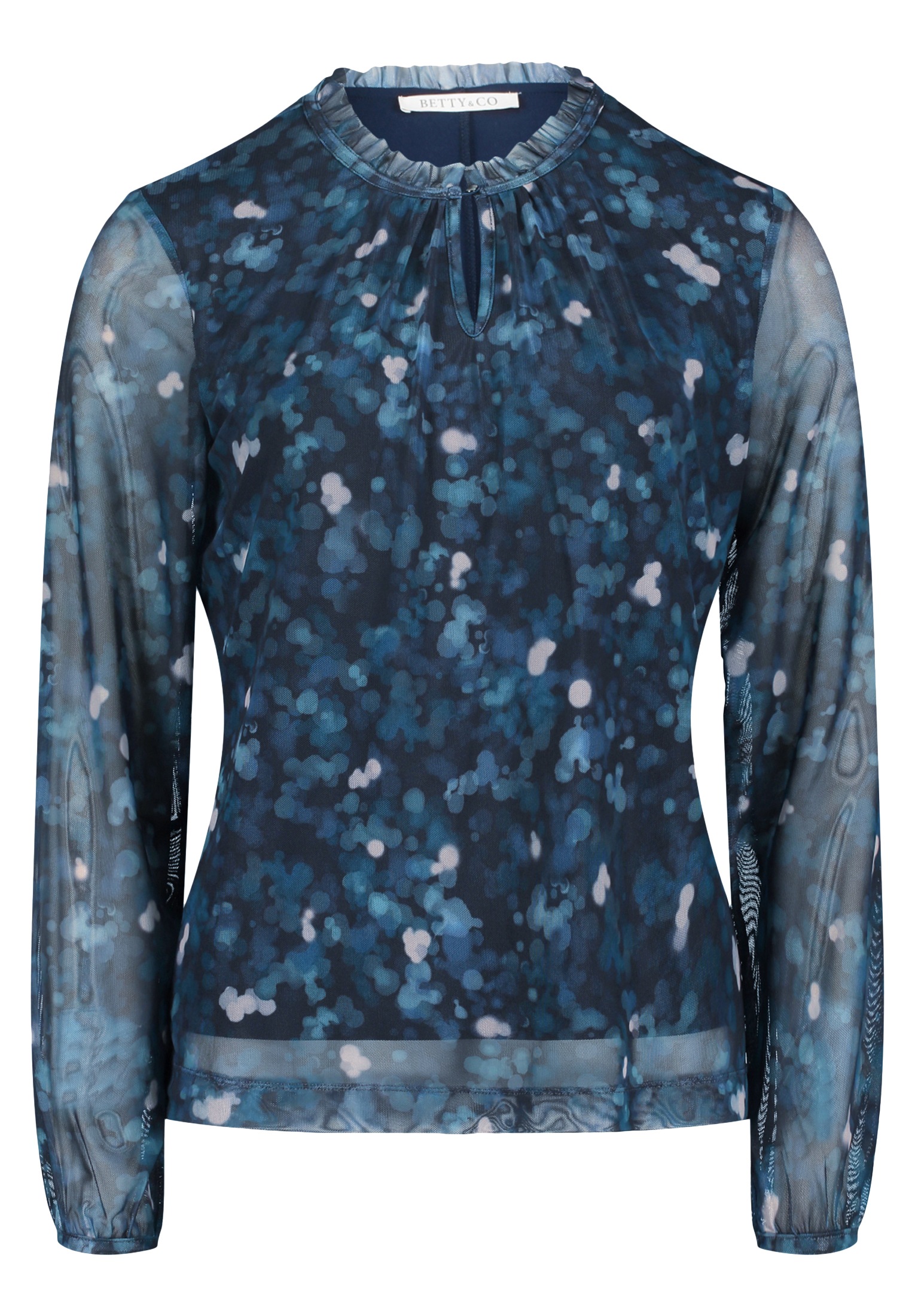 Betty&Co Kurzarmshirt "Betty & Co Damen Blusenshirt mit gekräuseltem Aussch günstig online kaufen