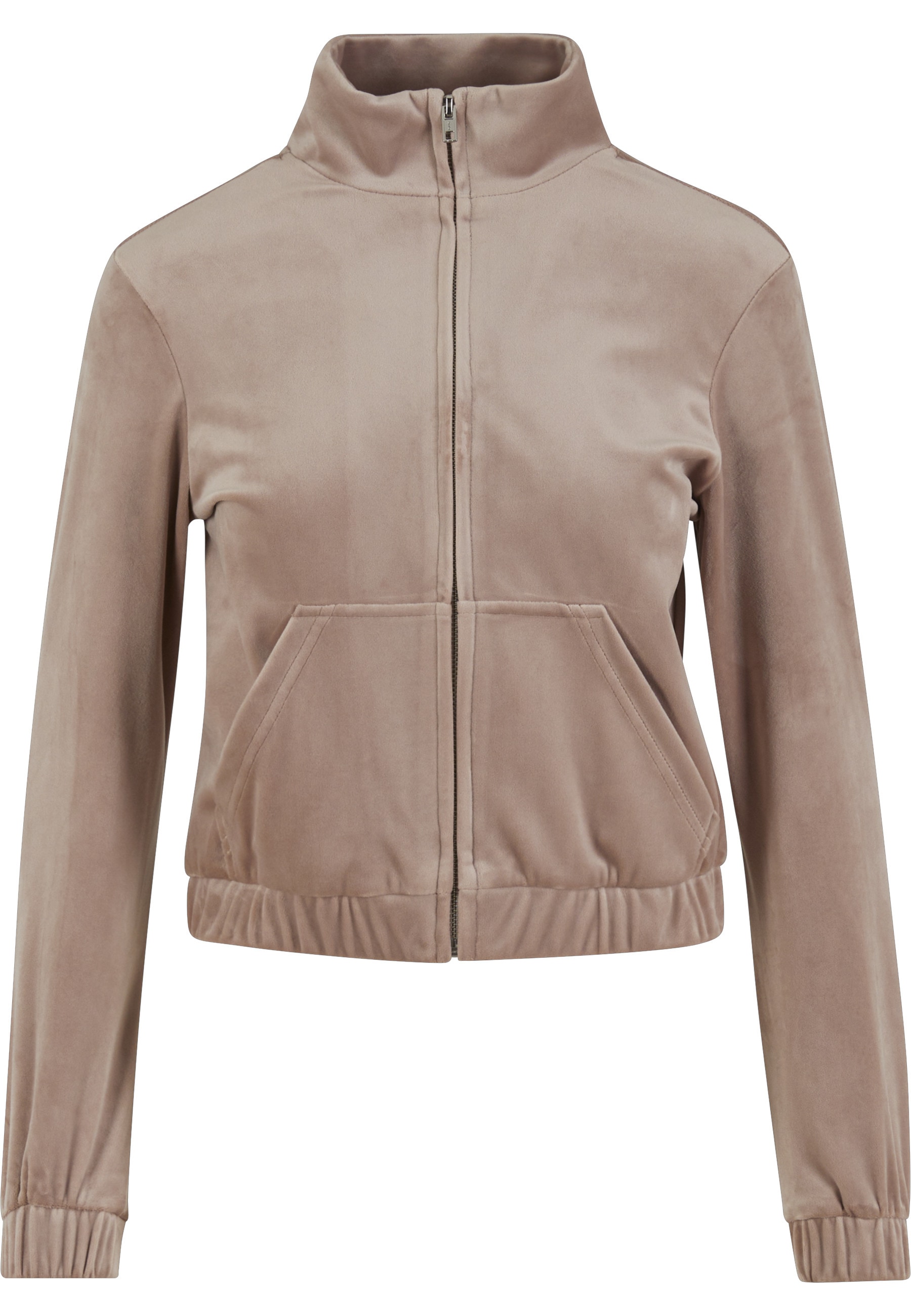 URBAN CLASSICS Langmantel "Urban Classics Ladies Short Velvet Track Jacket"