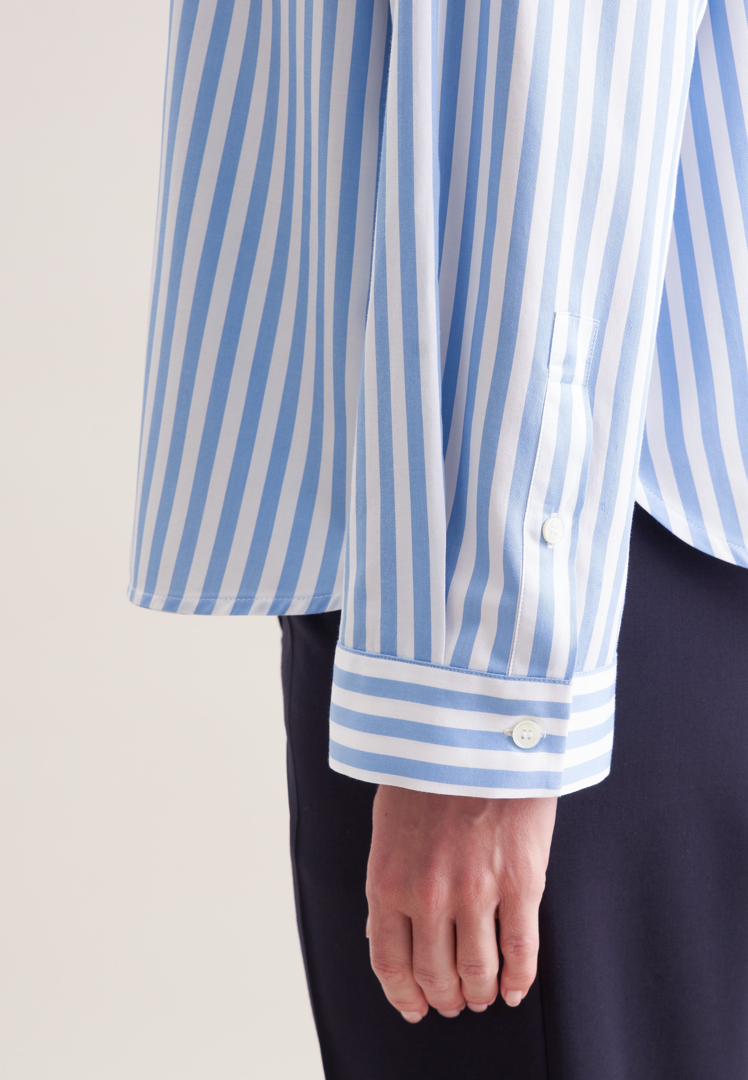 seidensticker Klassische Bluse 1/1 Kragen Gestreift