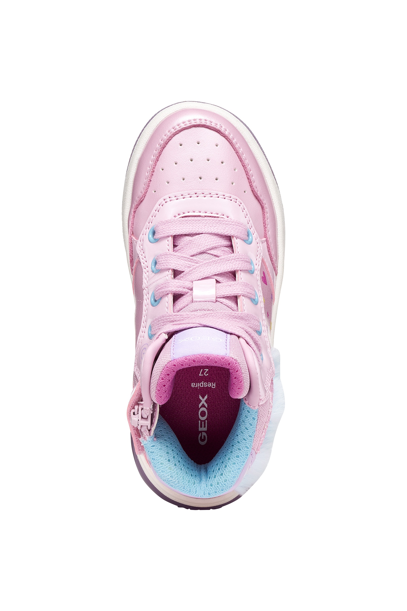 Geox Sneaker »J SKETLITE GIRL - Blinkschuh«  Boots, Glitzerbesatz und Blinkfunktion, Größenschablone zum Download