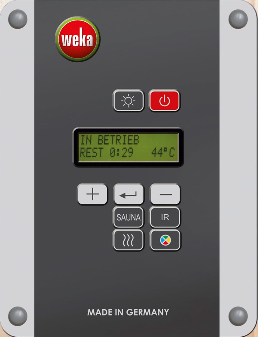 weka Sauna »Vaasa 2 Eck«, 7,5 kW Ofen mit ext. Steuerung