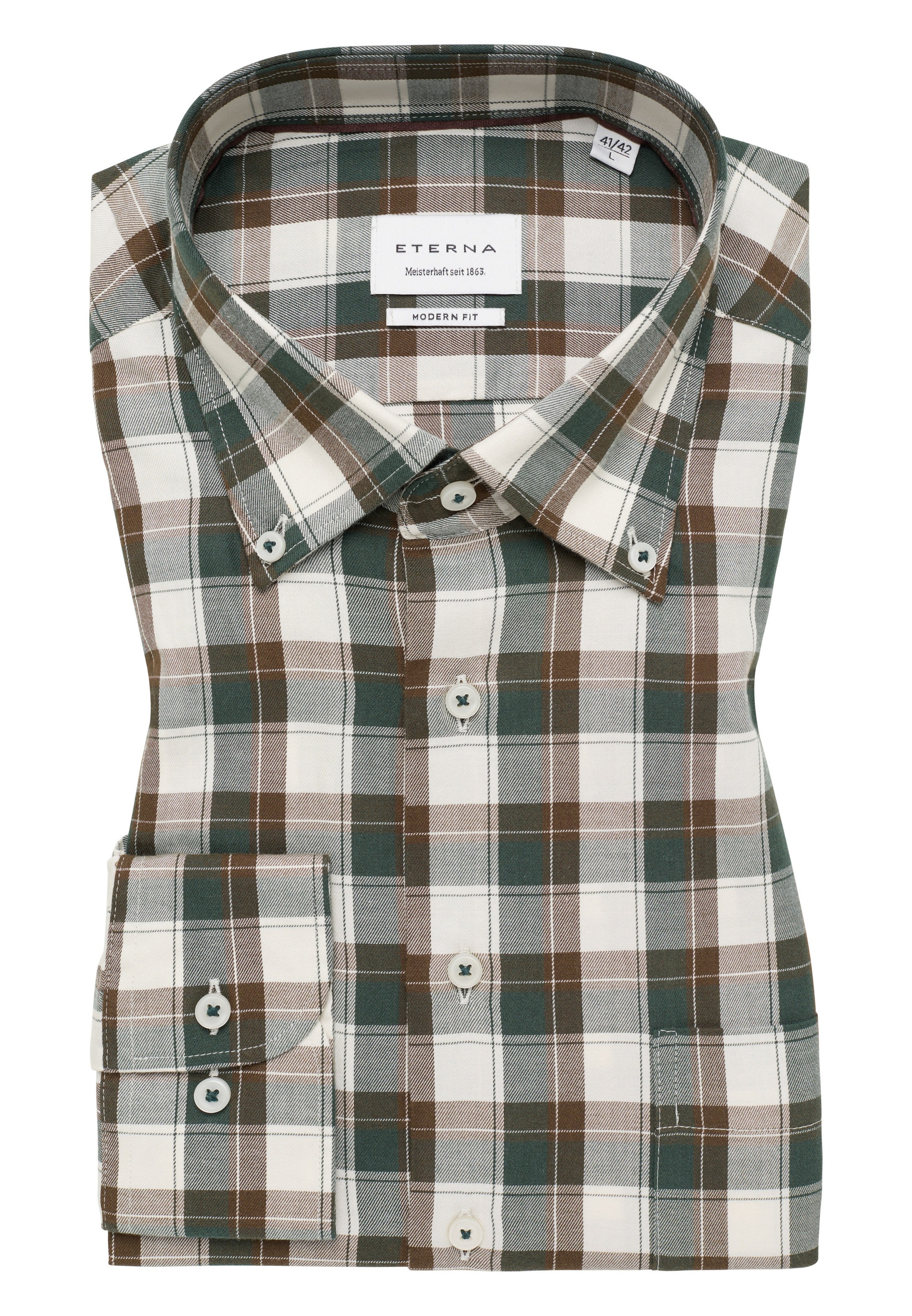 Eterna Langarmhemd »MODERN FIT«, EASY IRON (bügelleicht)