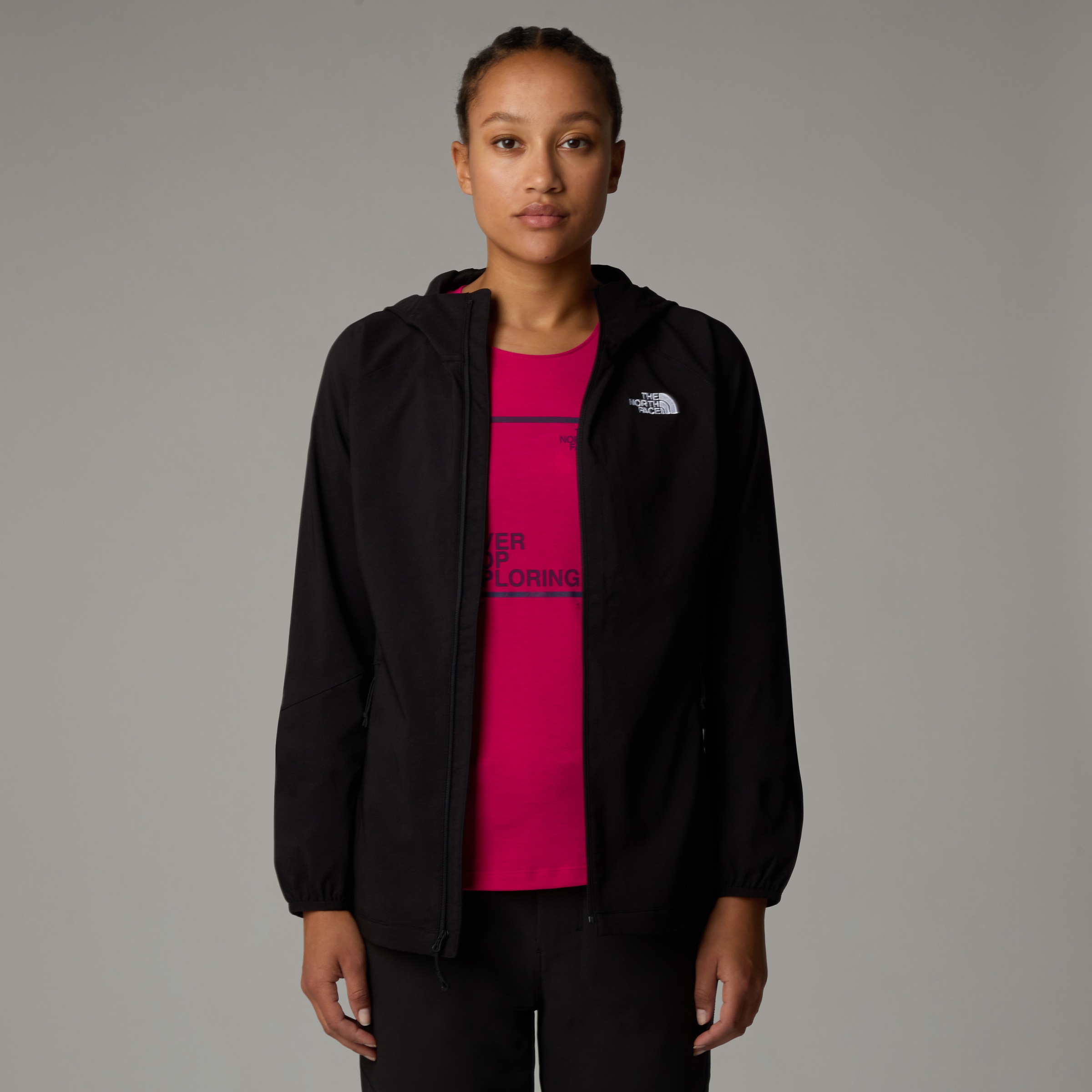 The North Face Softshelljacke "W NIMBLE HOODIE - EU", mit Kapuze