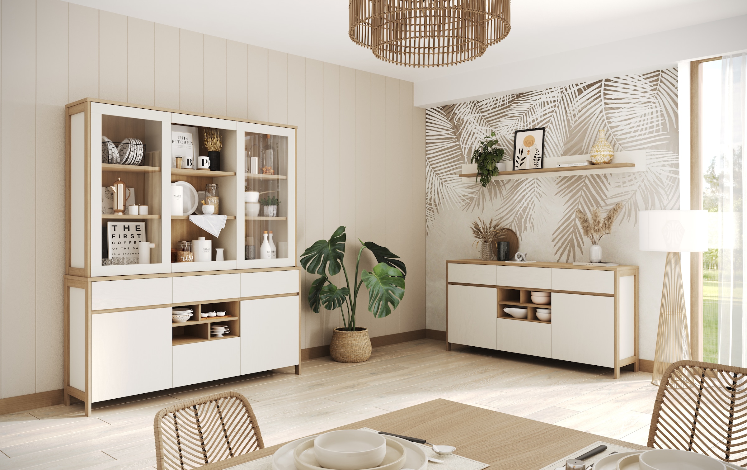 Home affaire Wandboard »Stranda, Wandregal im Scandi-Style, Wandhalter mit Ablagefläche«, vielseitig einsetzbares Hängeregal, in zwei Farben & Größen verfügbar