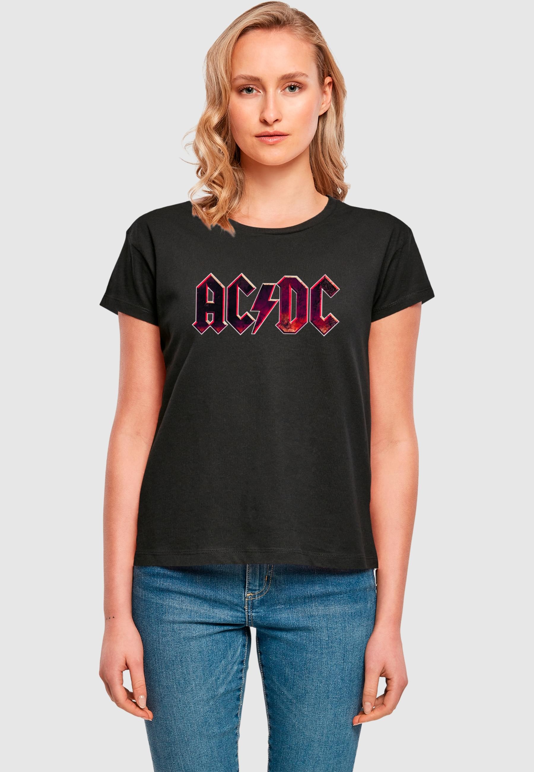 Merchcode T-Shirt »Merchcode Damen Ladies ACDC - Distressed Logo Box Tee« 1 Stk. tlg.