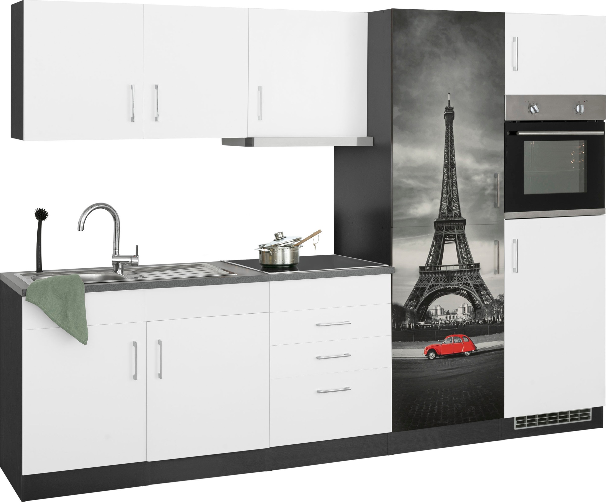 HELD MÖBEL Küchenzeile "Paris", mit E-Geräten, Breite 280 cm, wahlweise mit günstig online kaufen