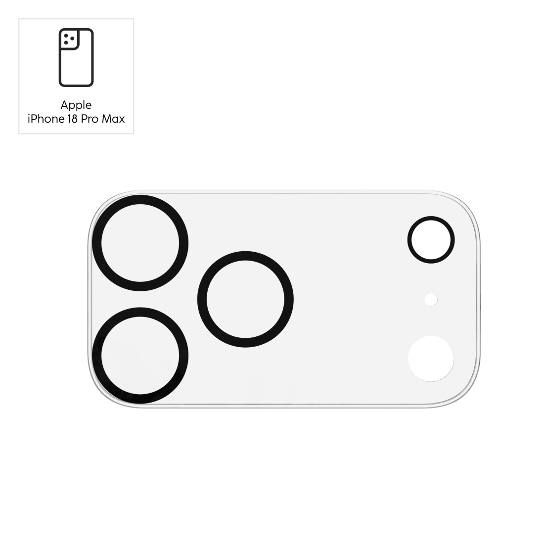 Hama Kameraschutzglas »Kameraschutz aus gehärtetem Glas für Apple iPhone 18 Pro Max« 9H-Härte, Antireflexionsbeschichtung, transparent, passgenau