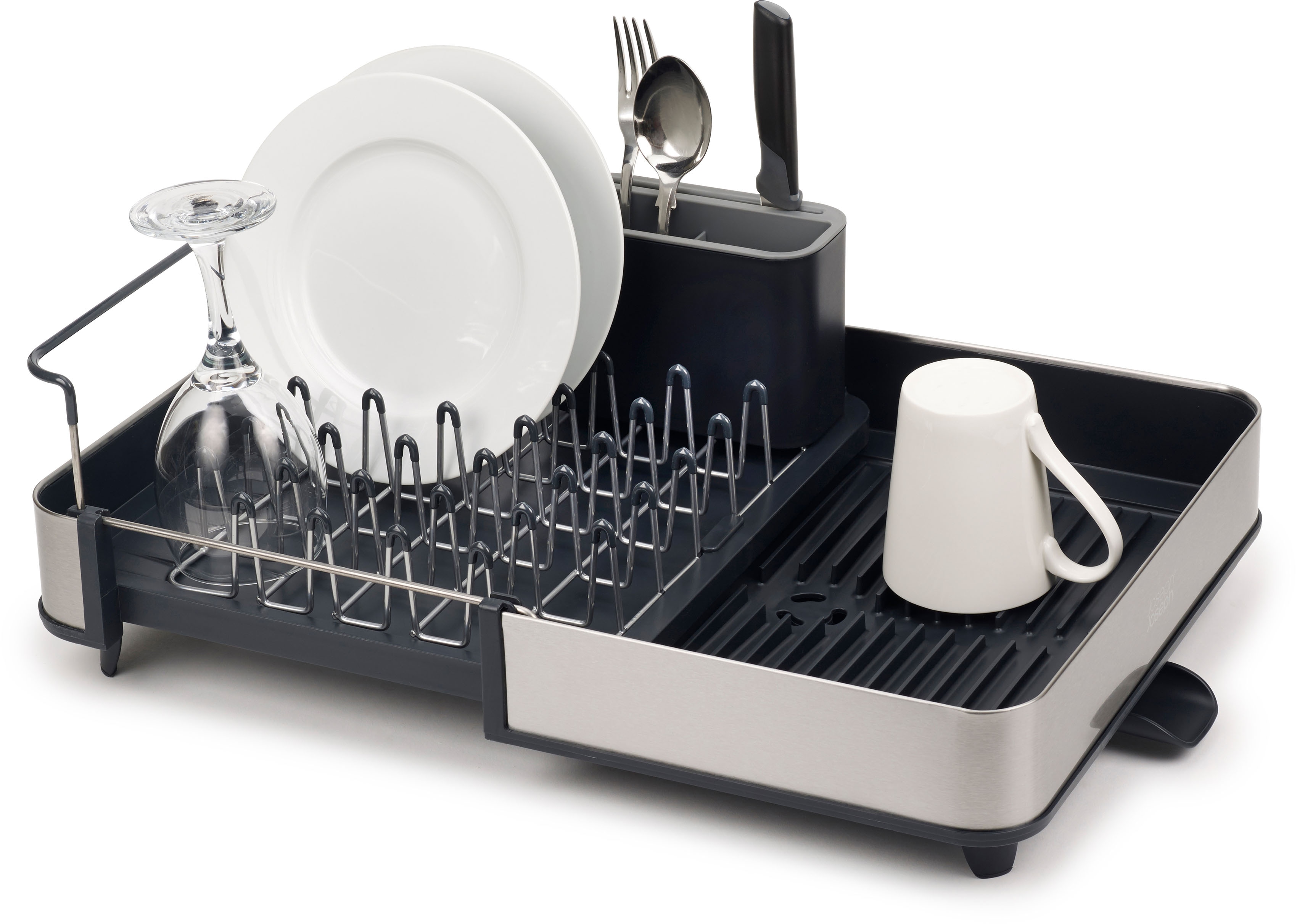 Joseph Joseph Geschirrständer "Rethink Your Sink" ausziehbar, integrierter Ausguss, rutschfeste Füße
