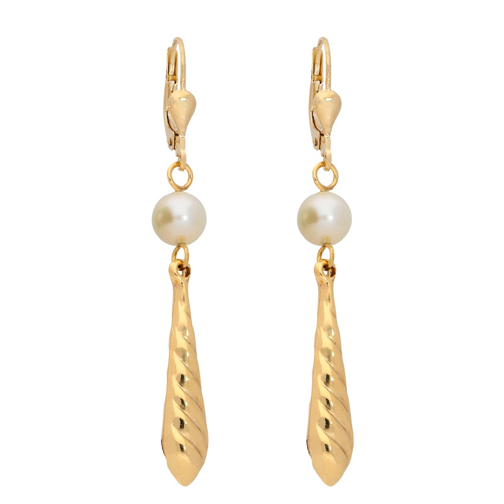 Vivance Paar Ohrhänger »Ohrpendel mit Perlen«