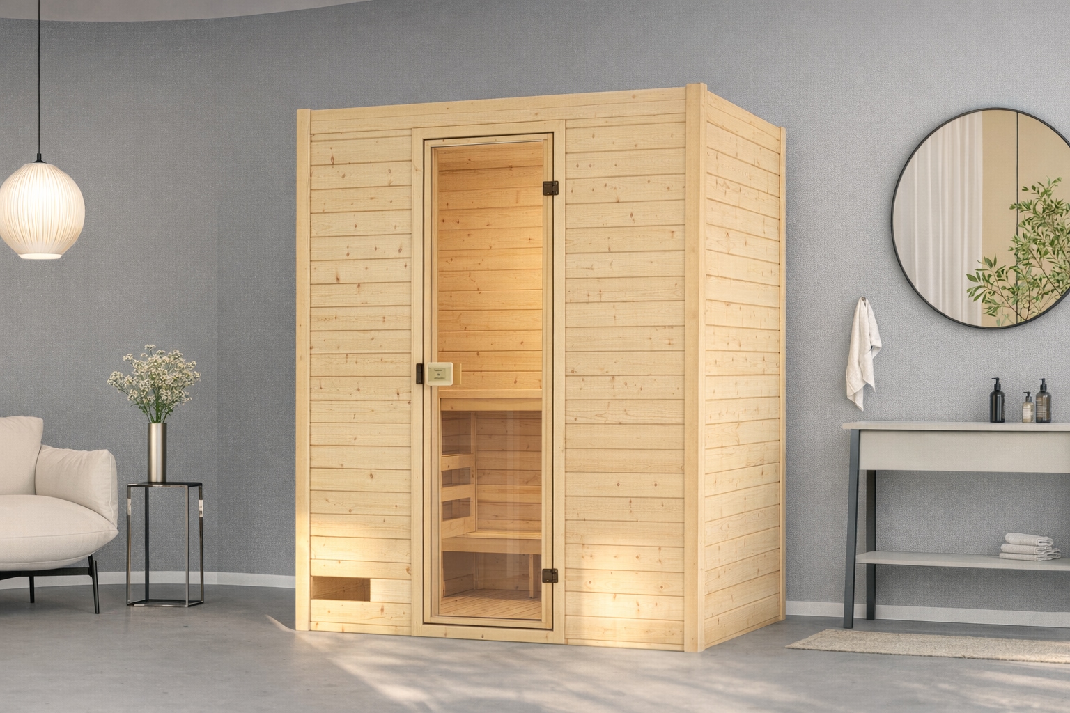 weka Sauna "Valida" Set, 4,5 kW-Ofen mit digitaler Steuerung