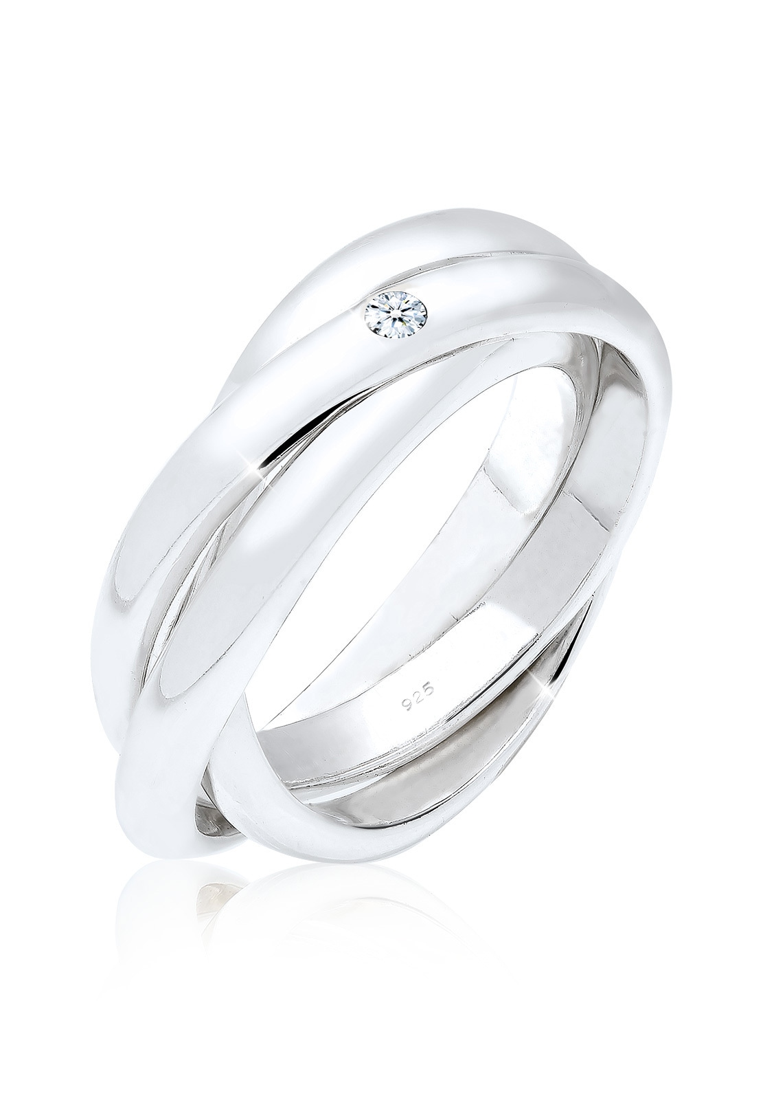 Elli DIAMONDS Verlobungsring »Verlobungsring Diamant 0.03 ct. 925 Silber«