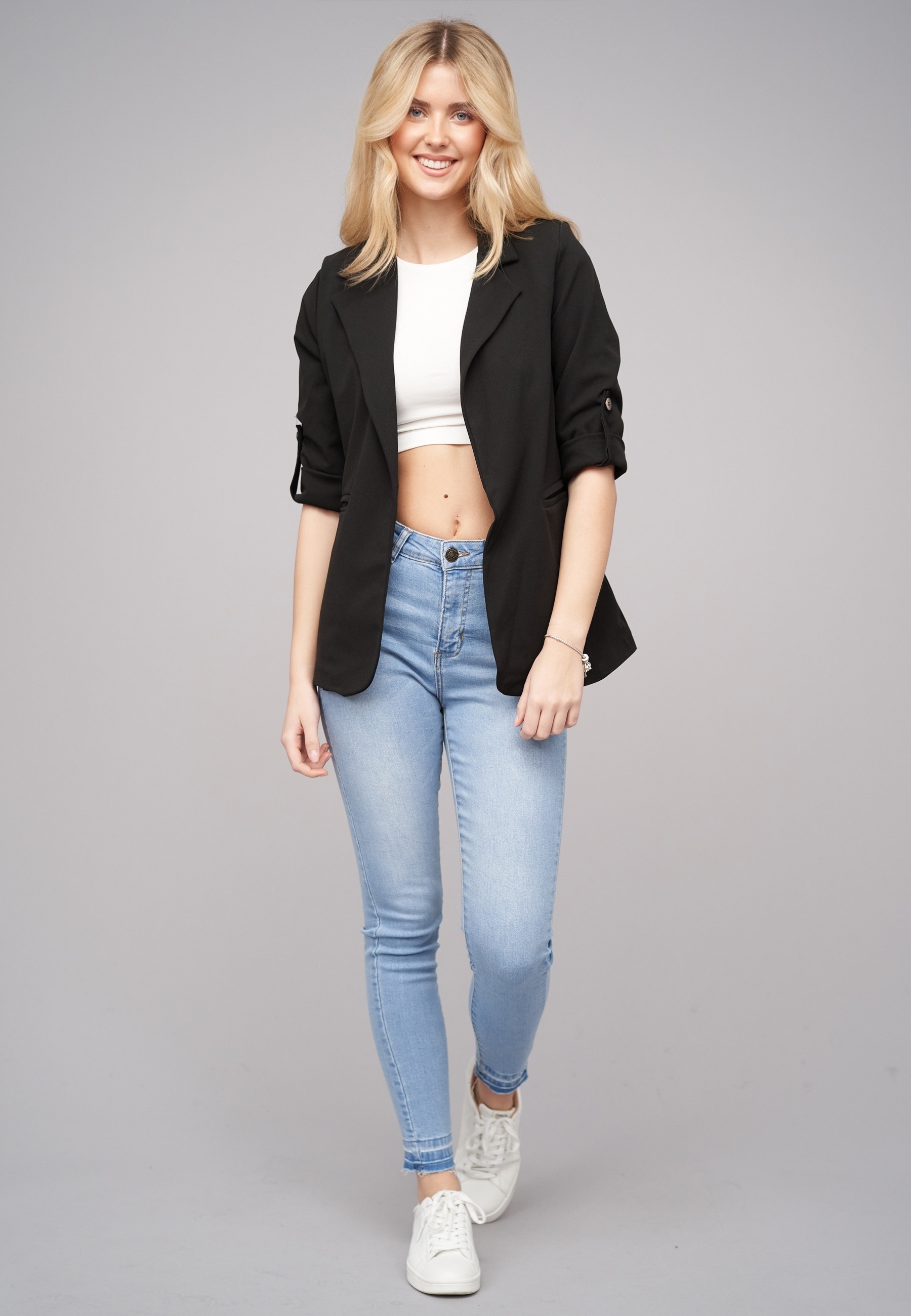 CLOUD 5IVE Allwetterjacke »CLOUD 5IVE Turn-Up 3/4 Sleeve Blazer« 1 Stk. tlg. ohne Kapuze