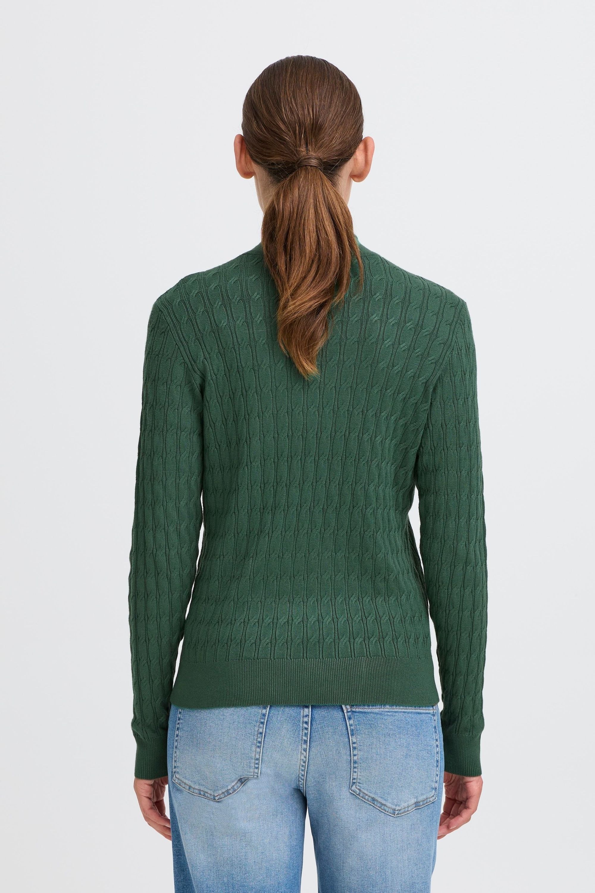 OXMO OXISALLY Turtleneck Sweater Green S 3
