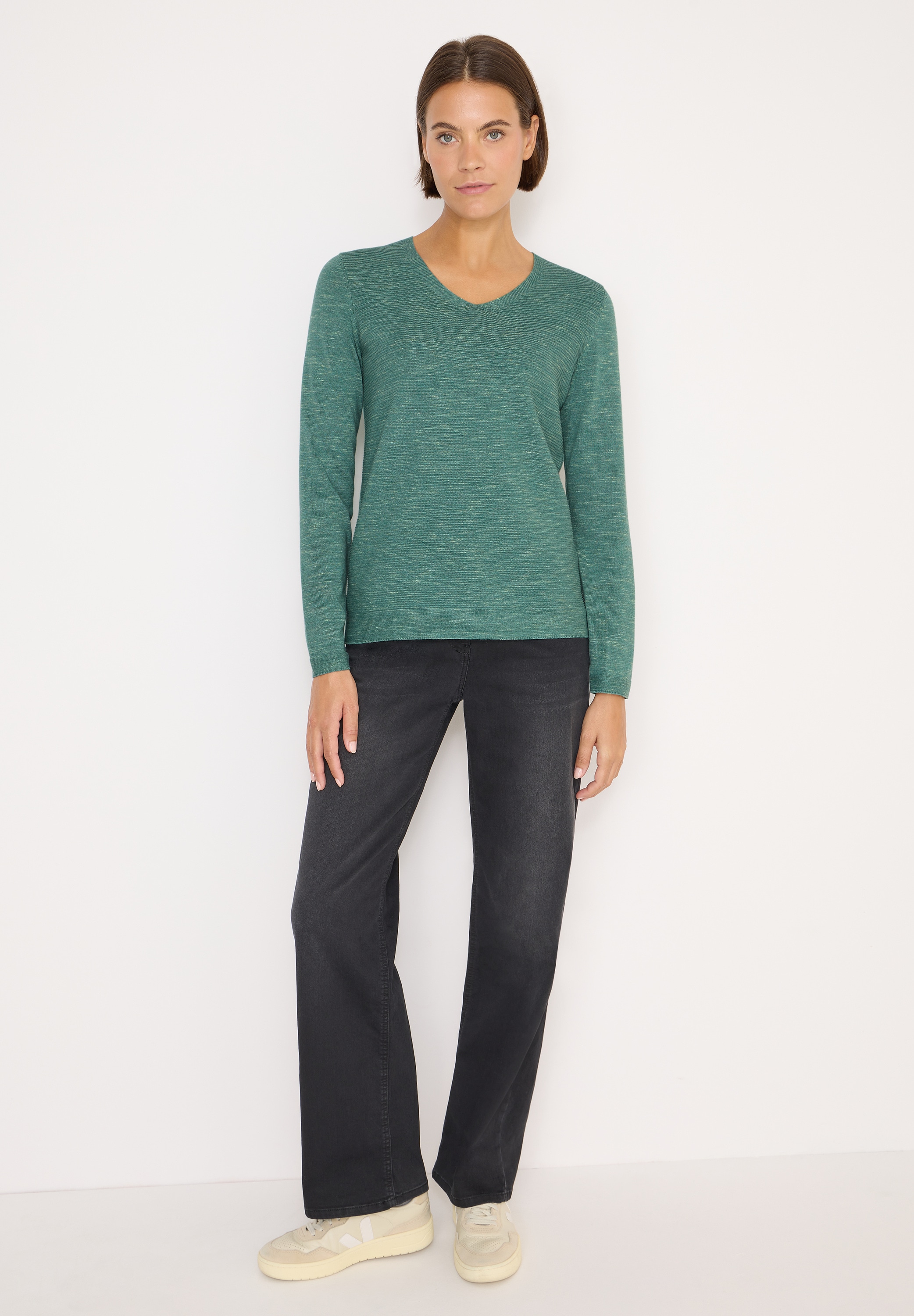 STREET ONE Strickpullover, im Melange Look