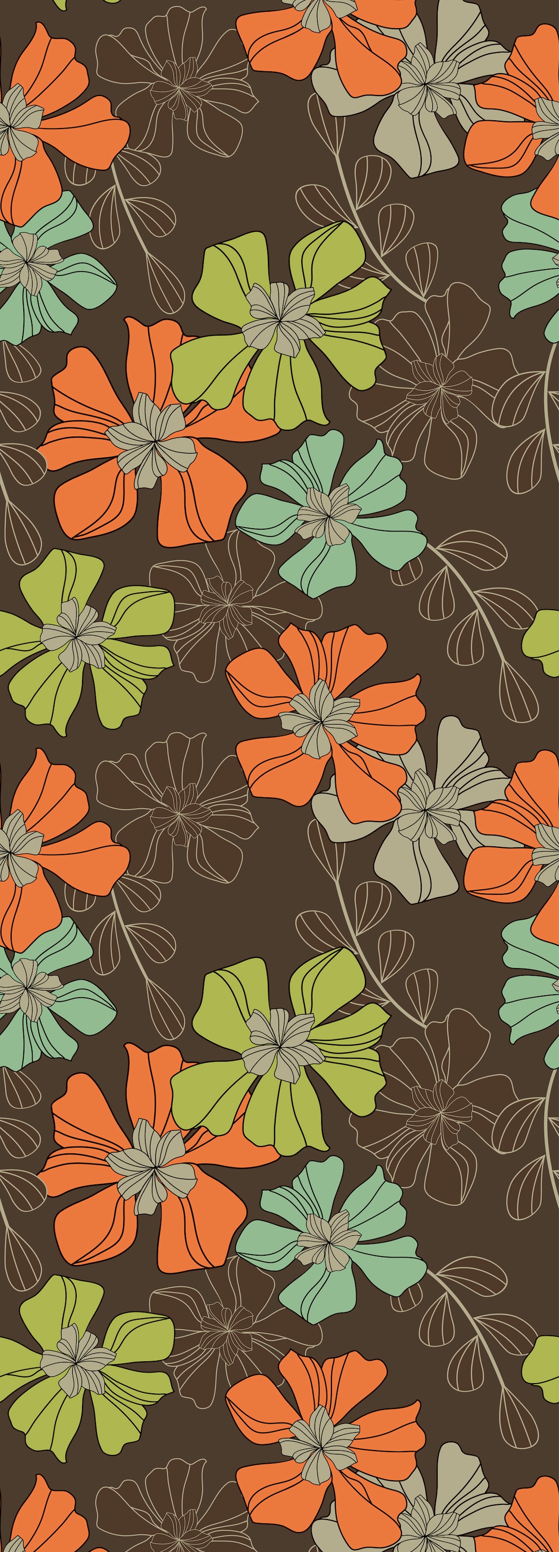 queence Vinyltapete "Logan" Motiv bedruckt botanisch floral gemustert natürlich glatt 90x250cm, selbstklebend, kinderleichte Anbringung, Sticker