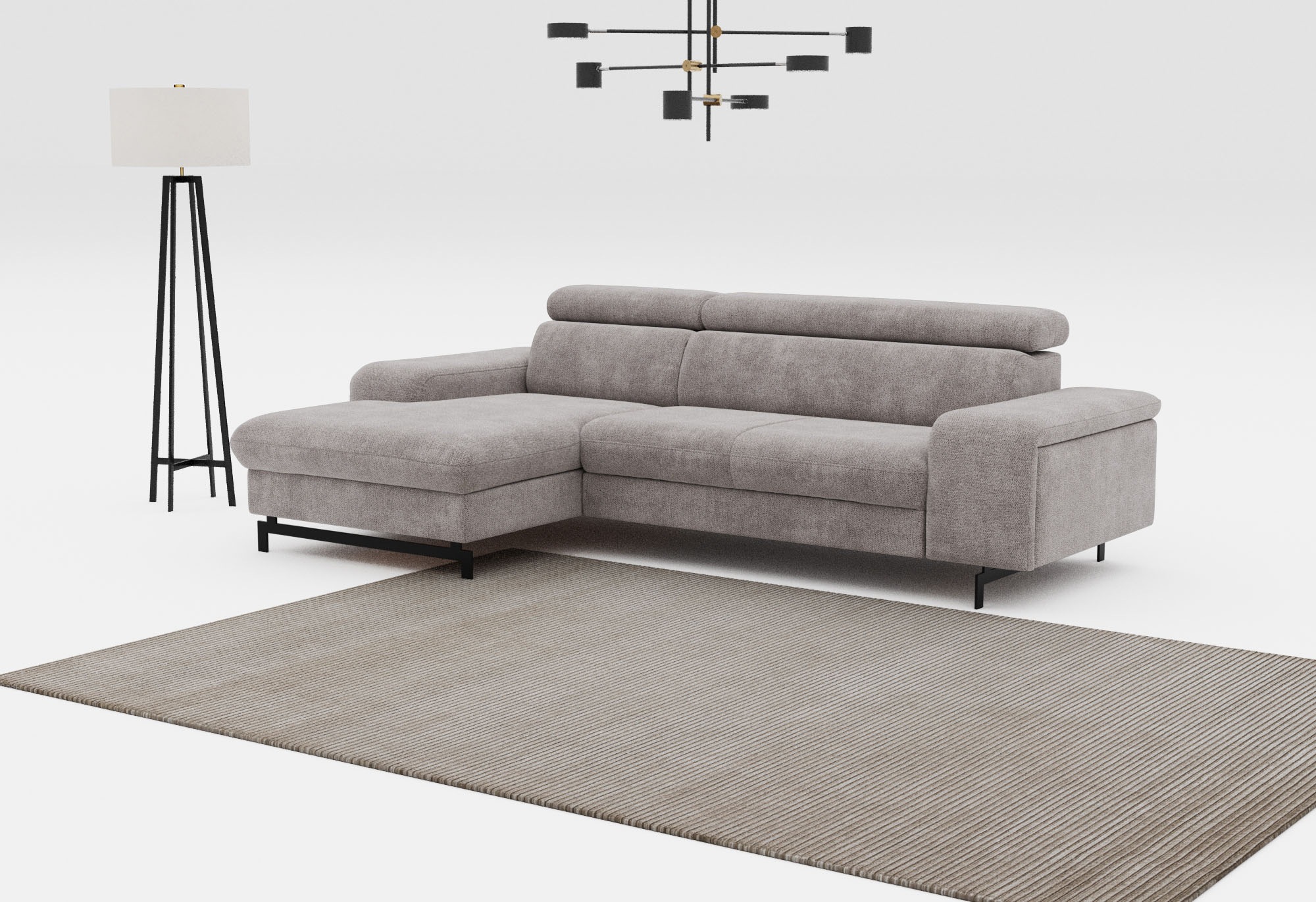 COTTA Ecksofa "Emma L-Form, B: 267 cm" mit Kopfteilverstellung, optional Schlaffunktion & Bettkasten