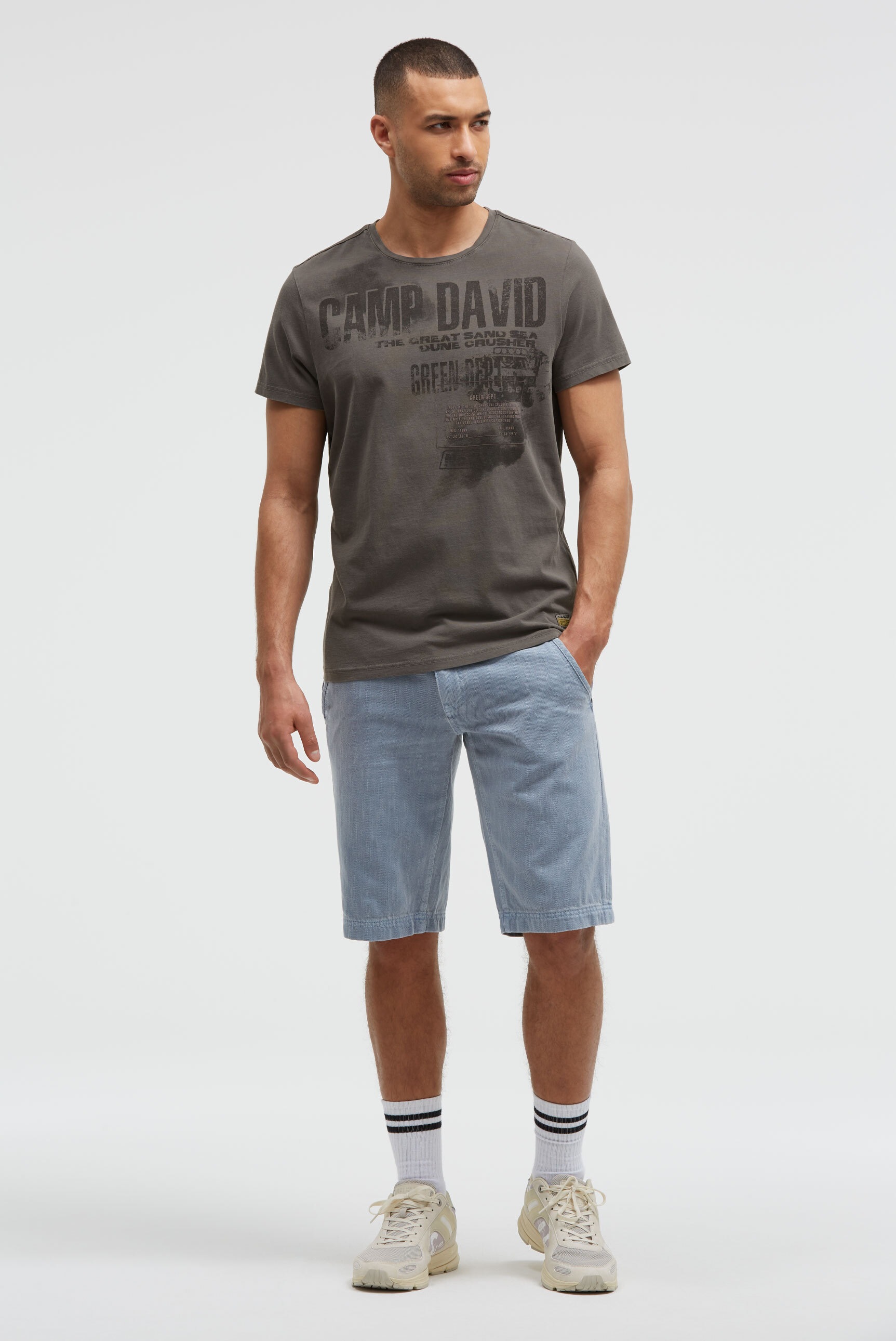 CAMP DAVID Chinohose  mit Turn-Up-Saum