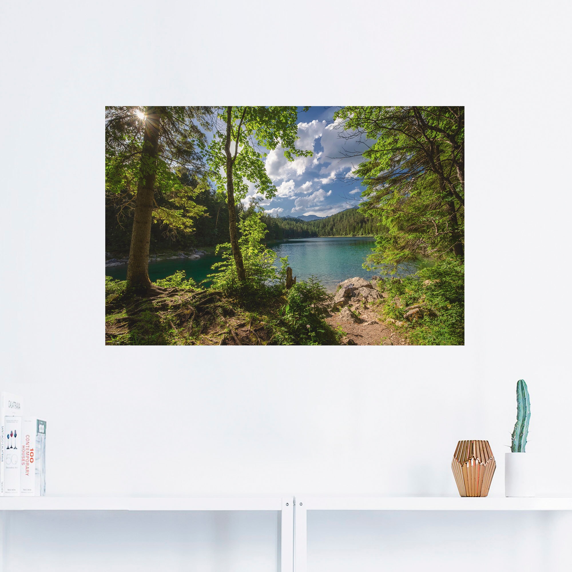 Artland Wandbild »Eibsee«, Gewässer, (1 St.), als Alubild, Outdoorbild, Leinwandbild in verschied. Größen