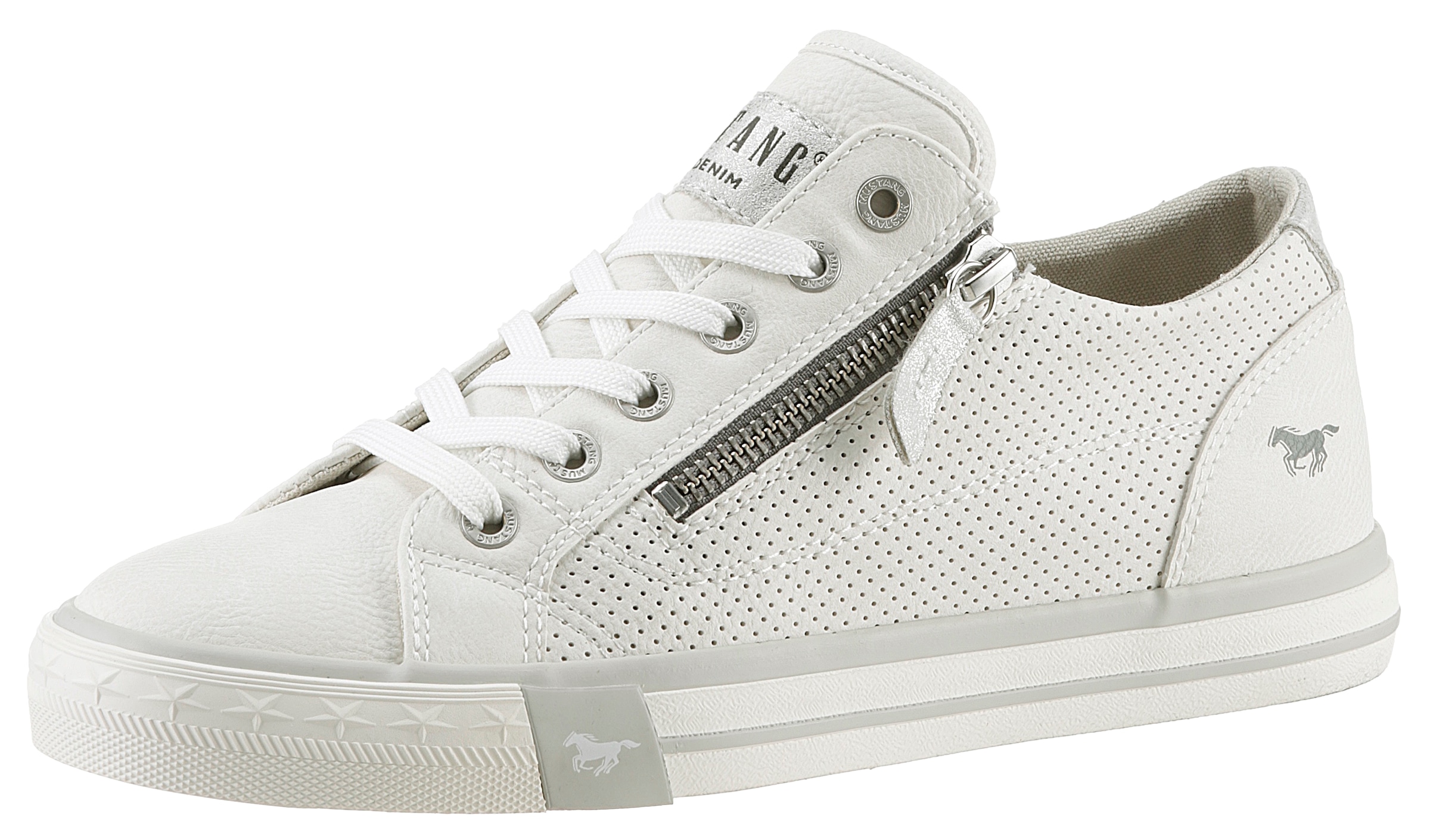 Mustang Shoes Sneaker, Freizeitschuh, Halbschuh, Schnürschuh mit Außenreißv günstig online kaufen