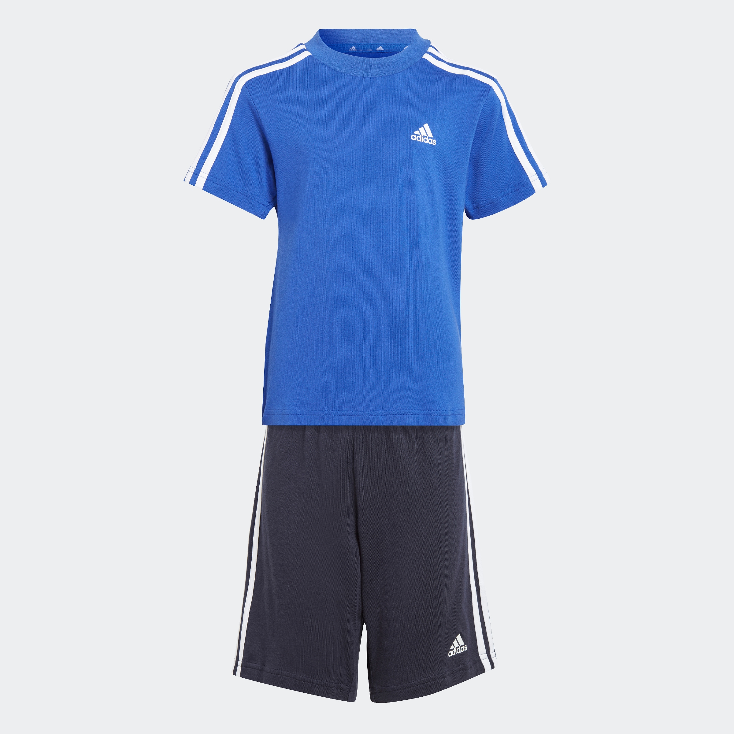 adidas Sportswear Trainingsanzug "ESSENTIALS 3STREIFEN SET AUS UND SHORTS", (2 tlg.)