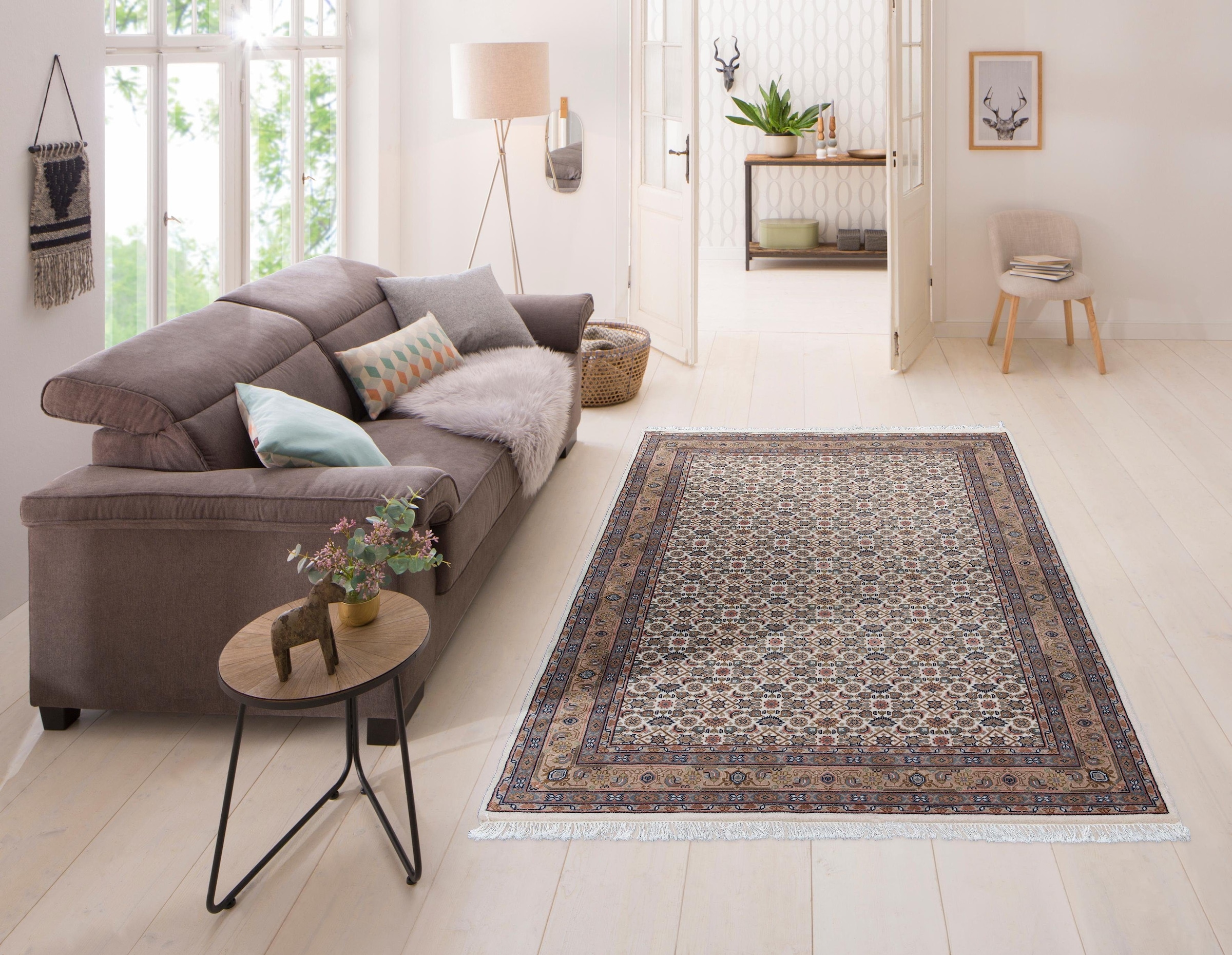 OTTO home Orientteppich "Kiara" rechteckig 12 mm Höhe handgeknüpft, reine W günstig online kaufen