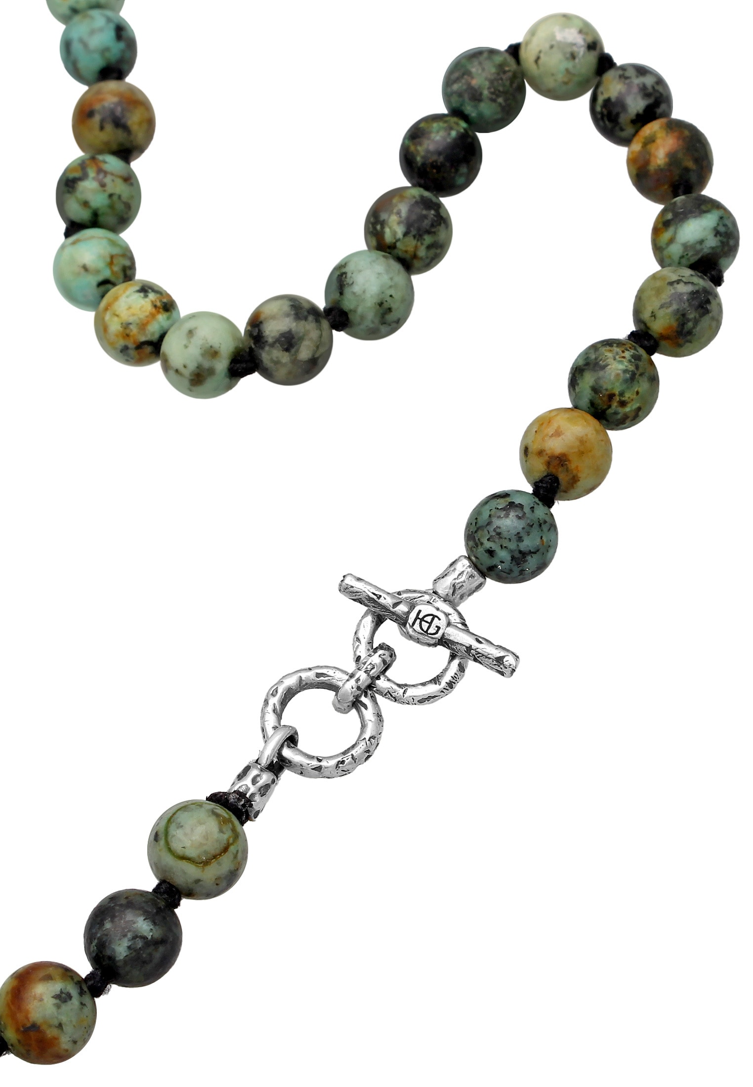 HAZE & GLORY Silberkette »Halskette Türkis Edelstein Perlen 925 Sterling Silber«