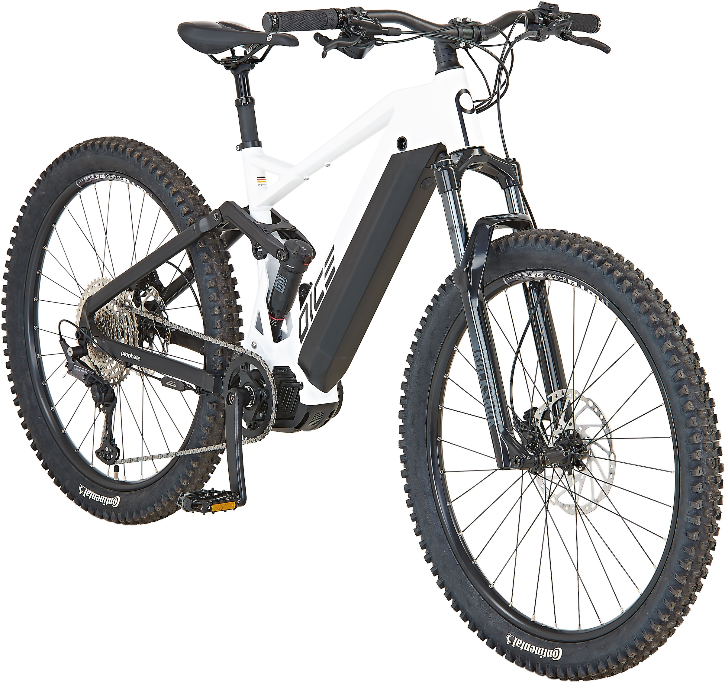 Prophete E-Bike »DICE 5.0«, 12 Gang, Shimano, Mittelmotor 250 W, Pedelec, Elektrofahrrad für Damen u. Herren, MTB