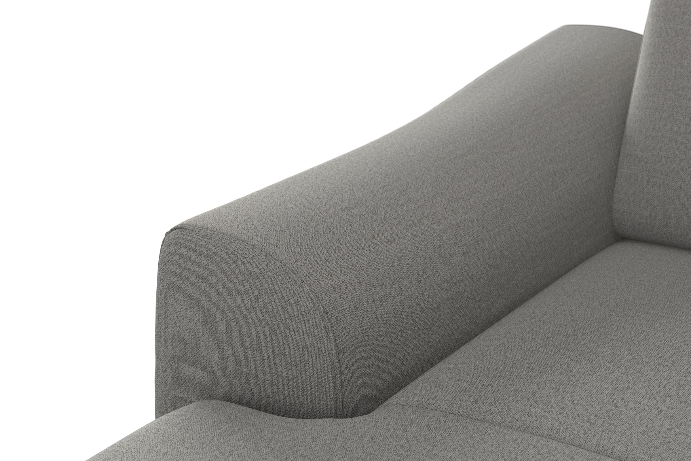 sit&more Ecksofa »Dundee L-Form« mit Federkern und Massivholzfüßen, wahlweise mit Kopfteilverstellung