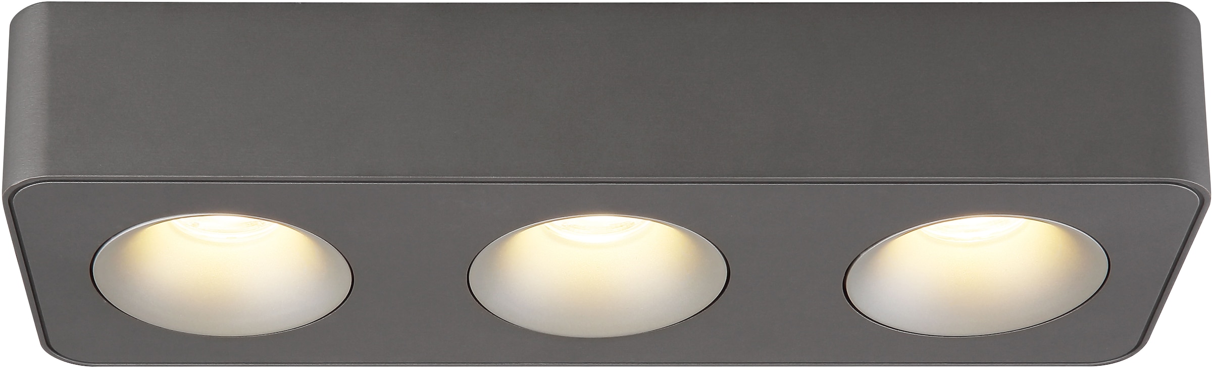 GLOBO LIGHTING LED Deckenstrahler »HANGARAU«, Leuchtmittel LED-Modul | LED fest integriert, Spot/grau/3000K/Flur/Wohnbereich/LxBxH: 1800x85x185mm