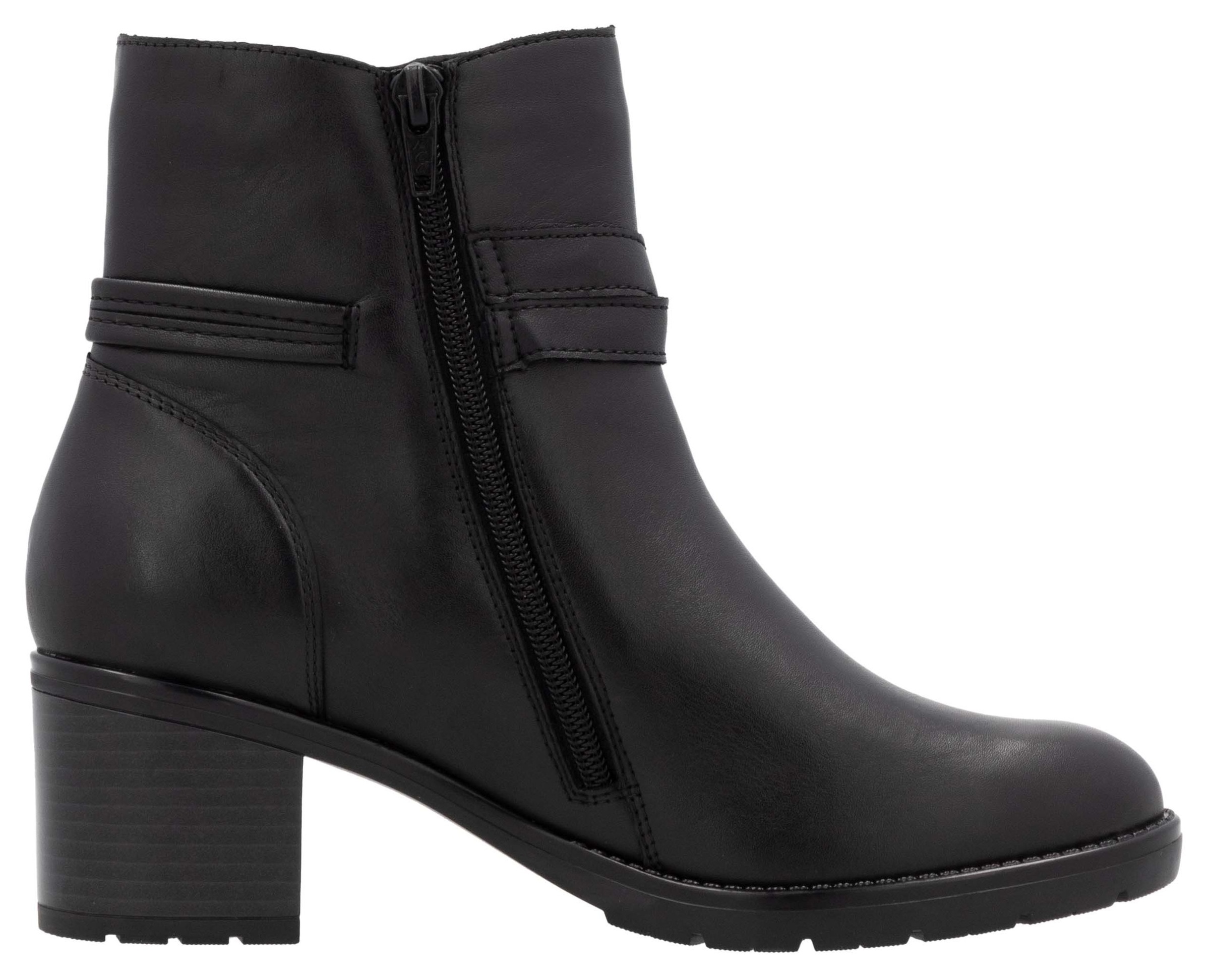Remonte Stiefelette, Blockabsatz, Herbstmode, Businessschuh mit Innenreißverschluss