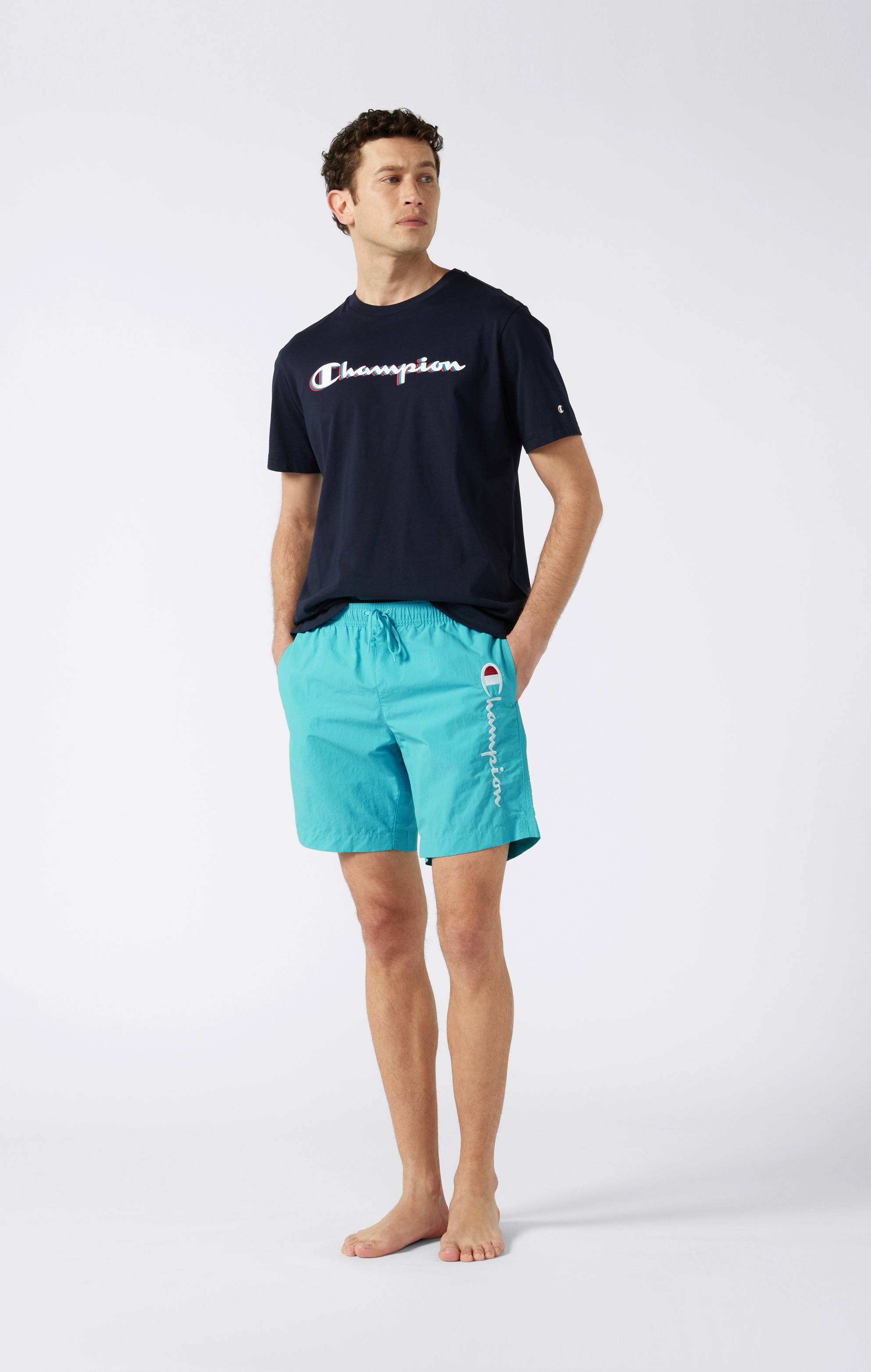 Thumbnail - Champion Badeshorts "Icons Beachshort Long" für sportliche Aktivitäten, leichtes Polyamid, Polyester-Einsatz