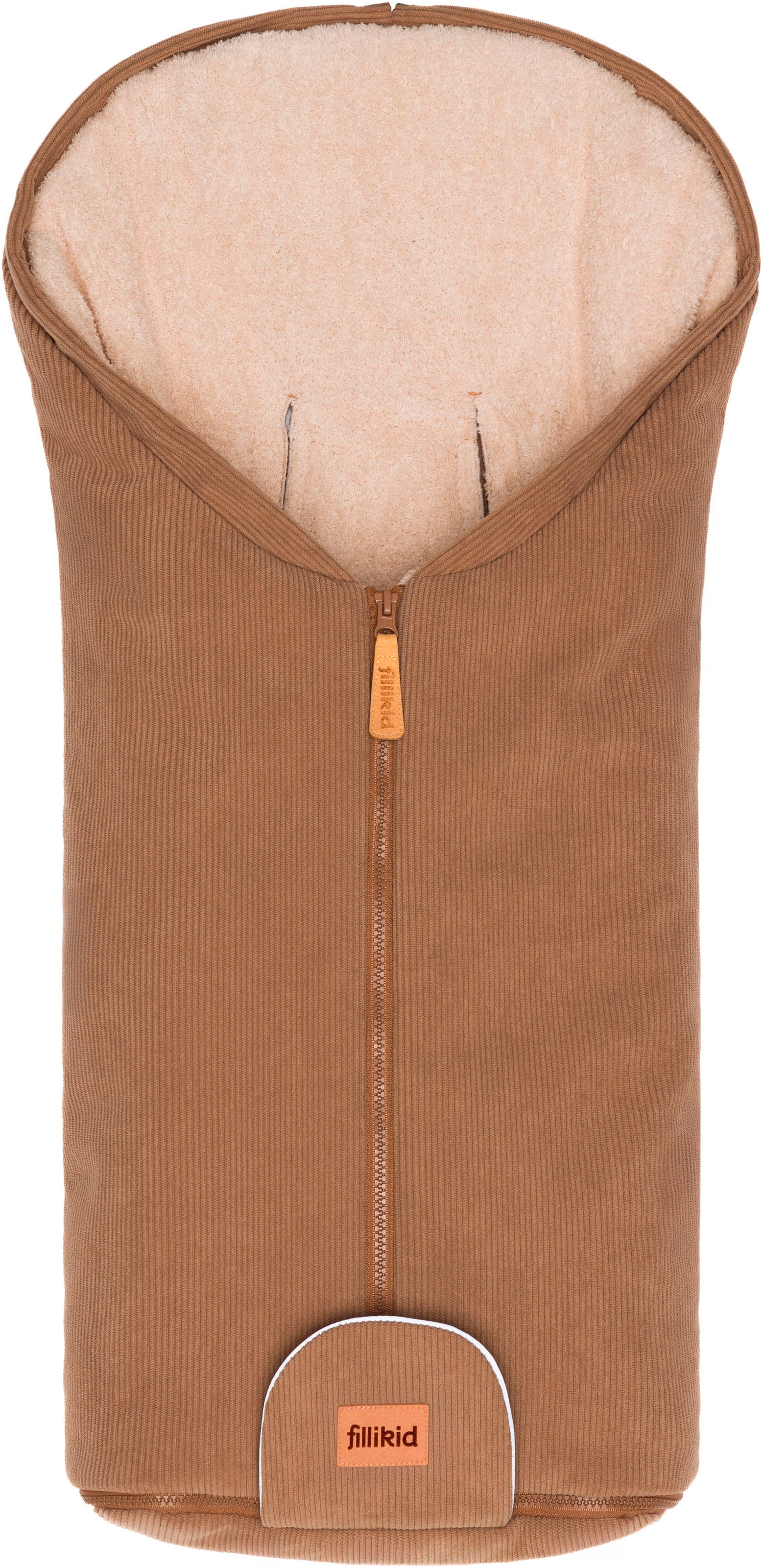 FILLIKID Kinder Fußsack "Nevis Cord, Winterfußsack Gr. 0", beige, Polyester, Fußsäcke, für Autositze Gr. 0 und Kinderwagen