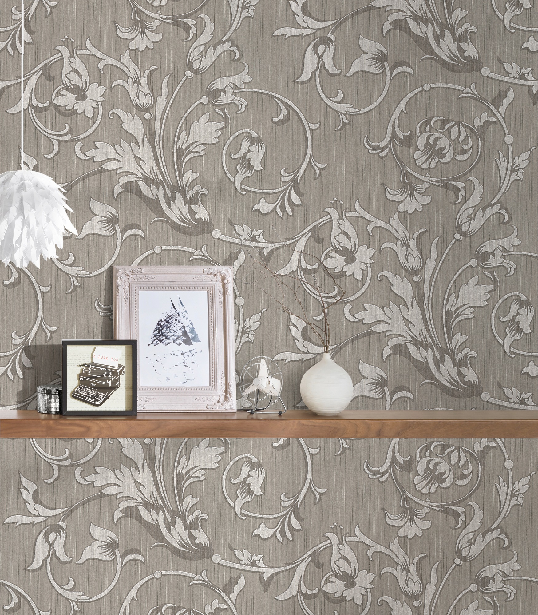 Architects Paper Textiltapete »Tessuto«, Barock-floral-gemustert, Blumen-Tapete Floral Tapeten Wohnzimmer Schlafzimmer Küche Flur Design