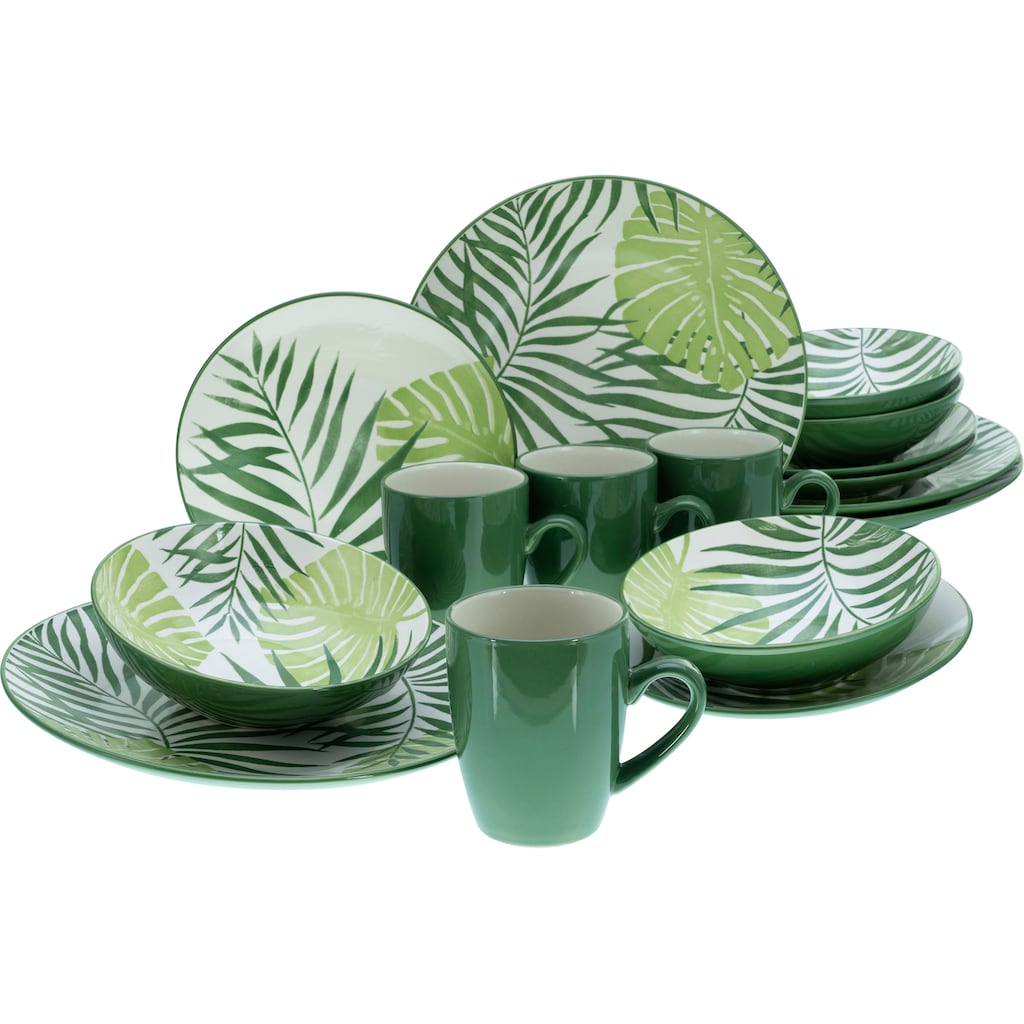 CreaTable Kombiservice »Tropicana«, (Set, 16 tlg.)