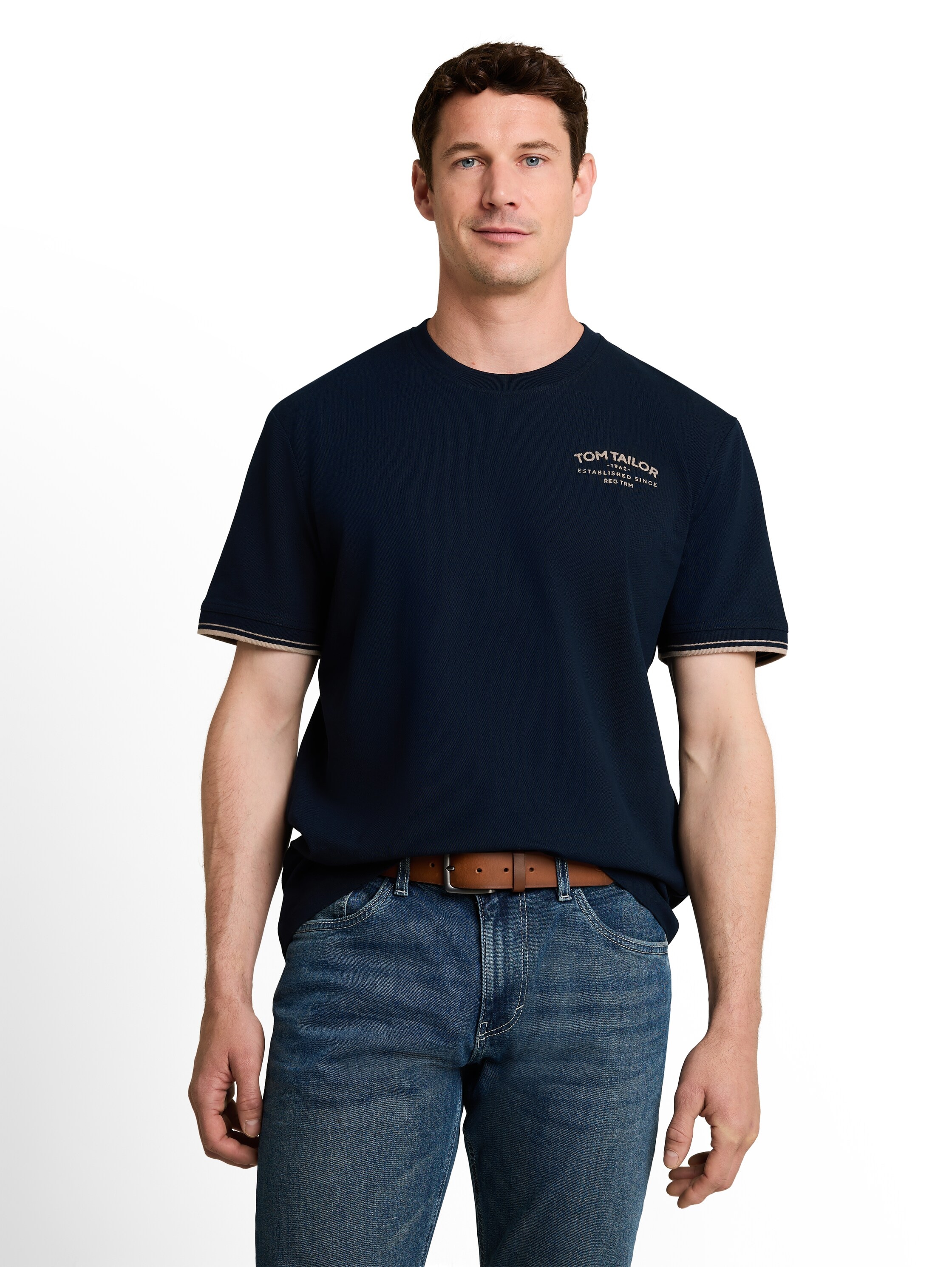 TOM TAILOR Kurzarmshirt Sommershirt mit Print und Stickerei