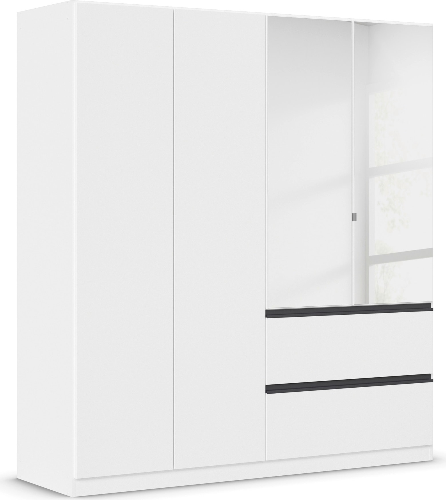 rauch Drehtürenschrank "Kleiderschrank Schrank Garderobe COSTA in den Breiten 91/136/181 cm" in 3 Ausstattungen BASIC/CLASSIC/PREMIUM, mit Spiegel, grifflose Front und Push-to-Open Funktion MADE IN GERMANY