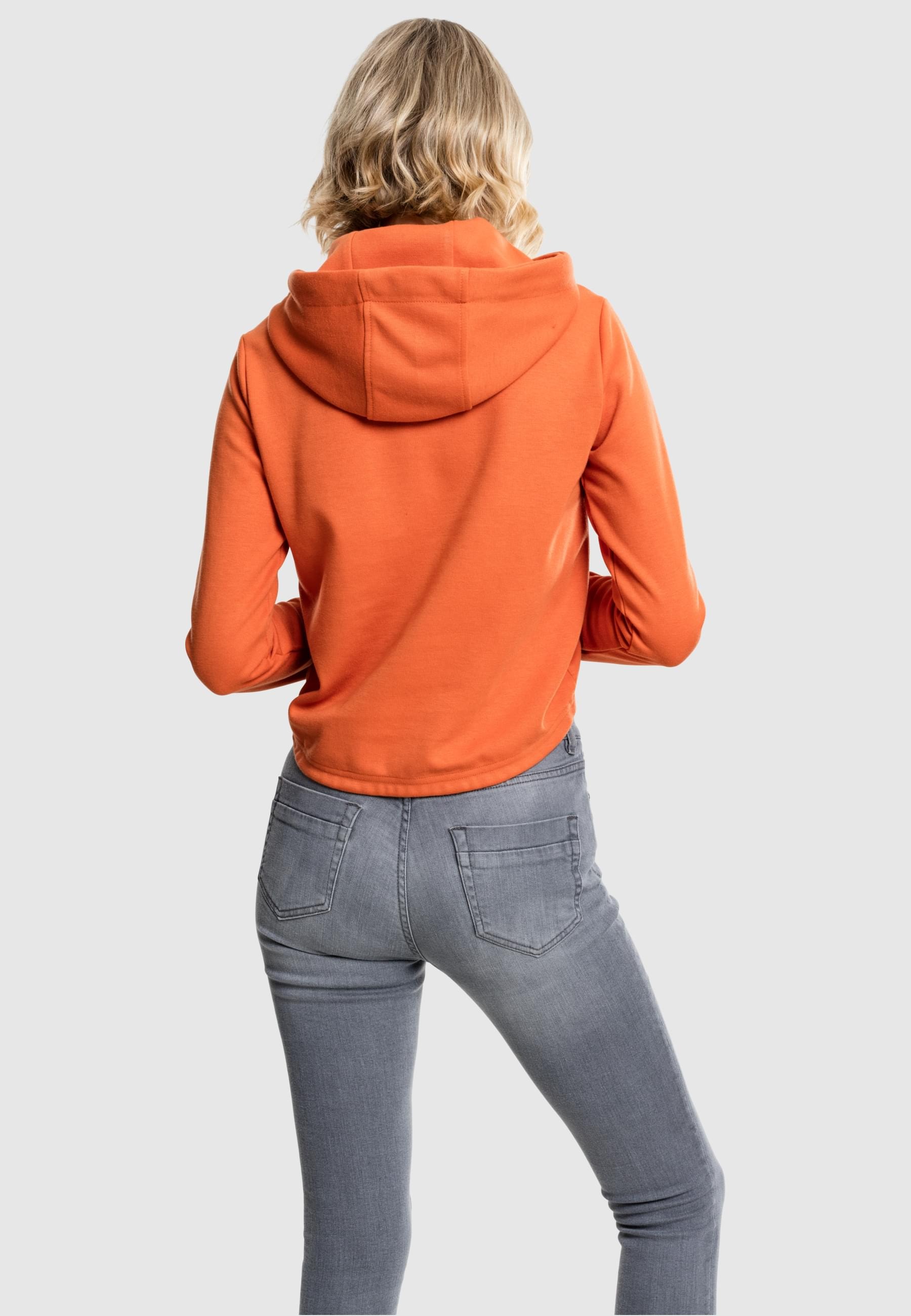 URBAN CLASSICS Rundhalspullover »Urban Classics Damen Ladies Interlock Short Hoody«, (1 tlg.)