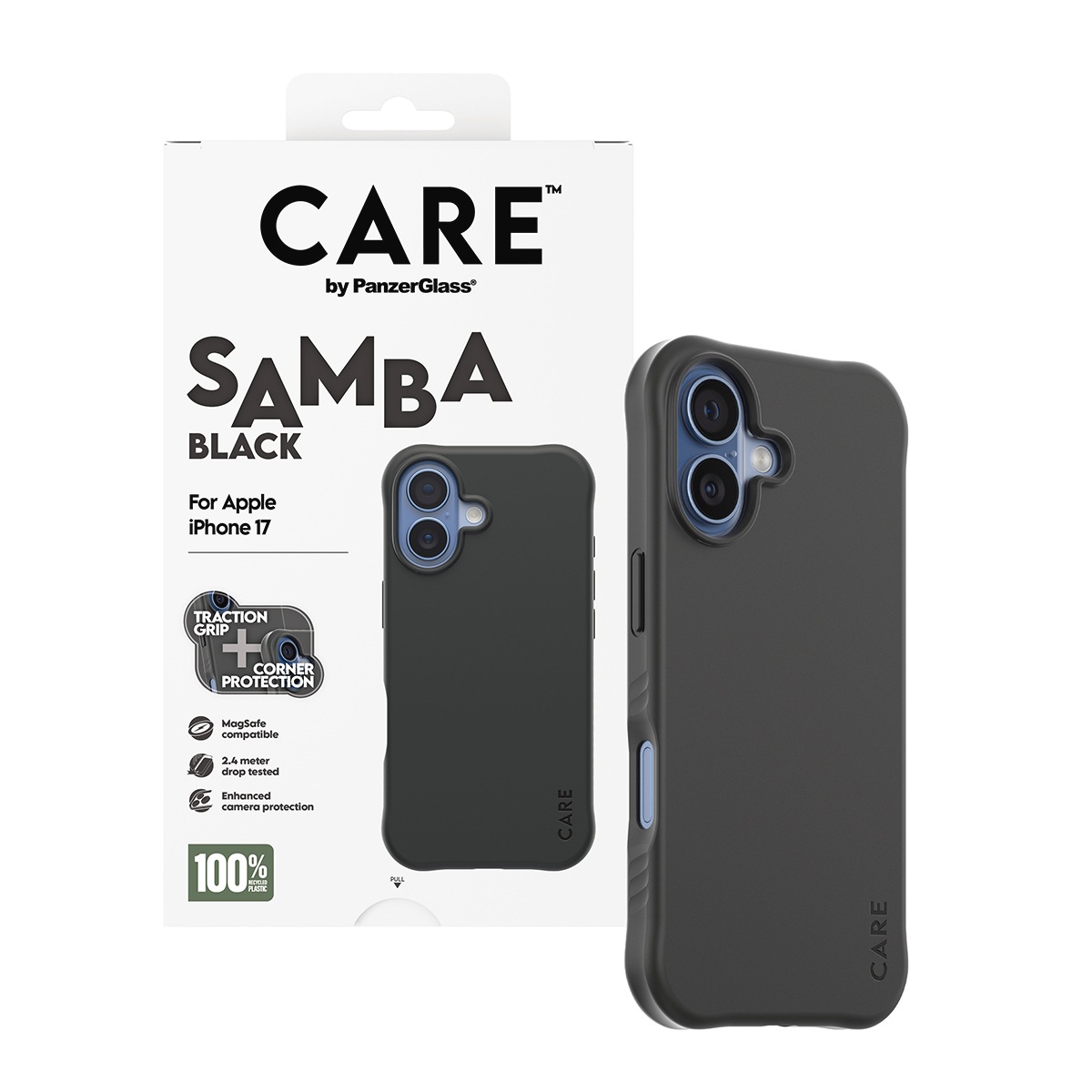 CARE by PanzerGlass Handyhülle »Samba MagSafe Case für Apple iPhone 17« Apple iPhone 17 Backcover, Schutzhülle, Handyschutzhülle, Case, Schutzcase, stoßfest