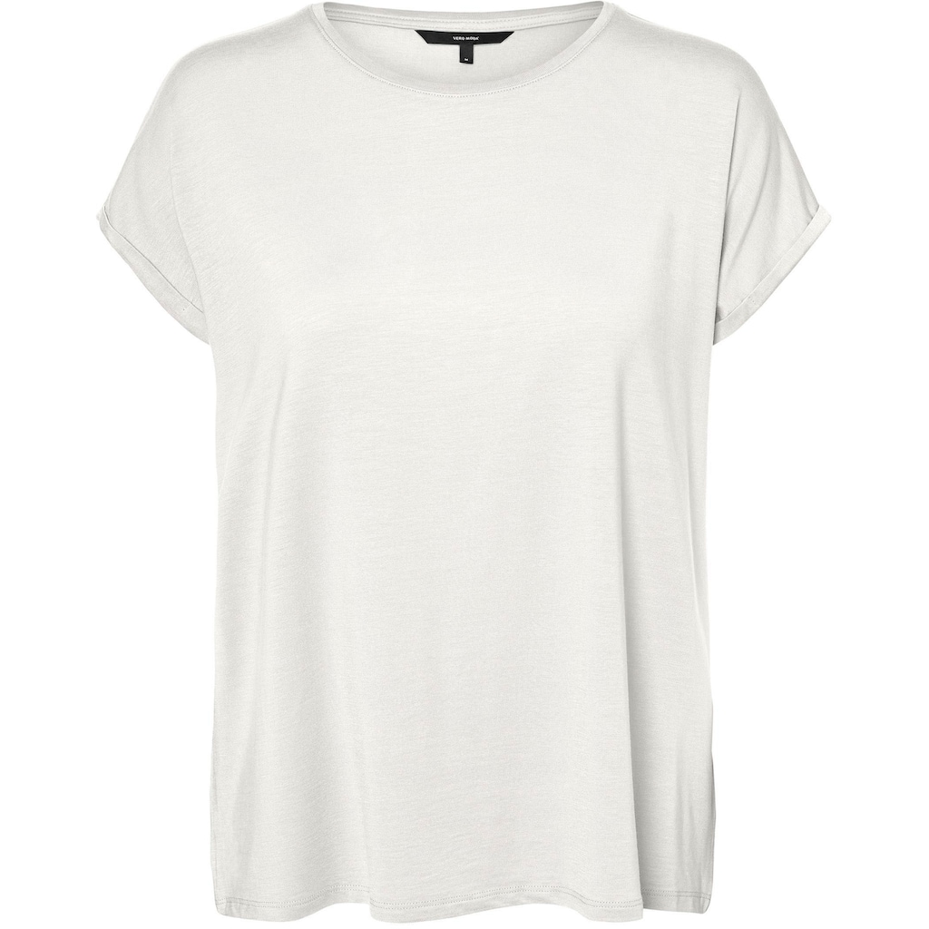 Vero Moda Rundhalsshirt »VMAVA PLAIN SS TOP GAJRS NOOS«