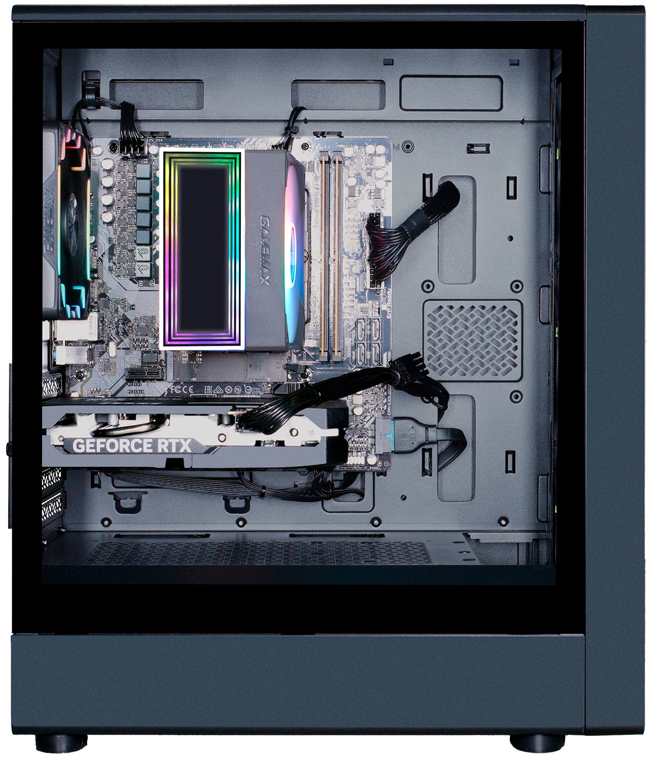 GAMEMAX Gaming-PC-Komplettsystem »MegaDeal AERIS GB 2863 AMD Ryzen 7 5700X 32GB 1TB SSD RTX 5060« 27 ″ AMD Ryzen 7 GeForce RTX 5060 32 GB RAM 1.000 GB SSD Windows 11 + MSI PRO MP272L LCD-Monitor, 68,6cm (27")