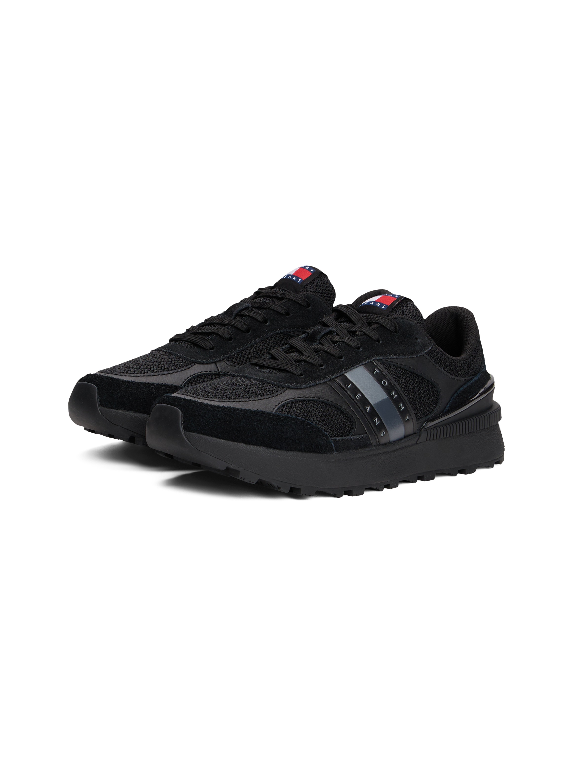 Tommy Jeans Sneaker »TJM TECHNICAL RUNNER ESS«, Freizeitschuh, Halbschuh, Schnürschuh mit gepolstertem Schaftrand