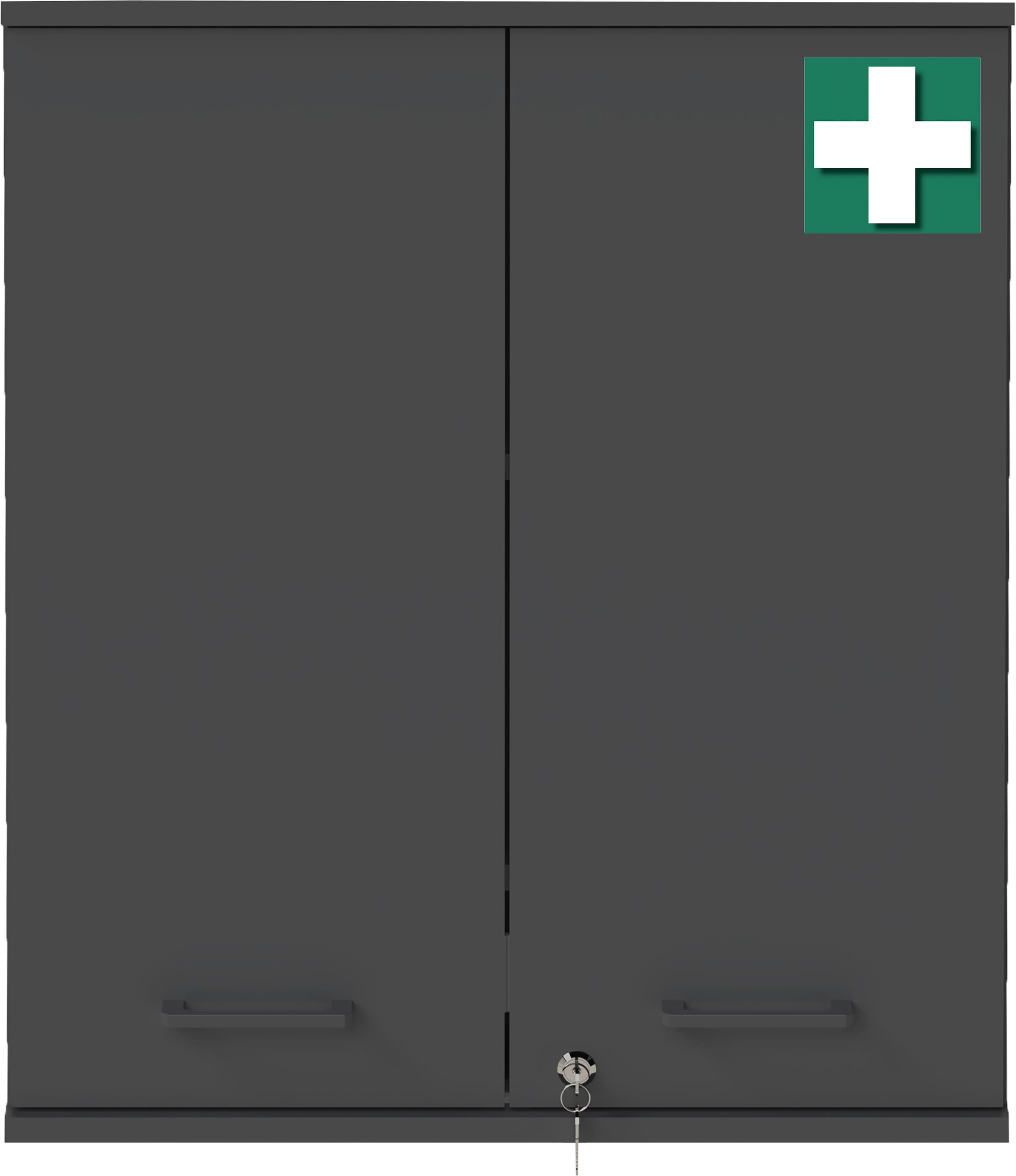 Schildmeyer Medizinschrank »Galeno, mit 3 verschiedenen Aufklebern, Breite 30 cm, Made in Germany« 1 Stk. tlg. Auswahl aus 3 verschiedenen Aufklebern zum Anbringen, Made in Germany