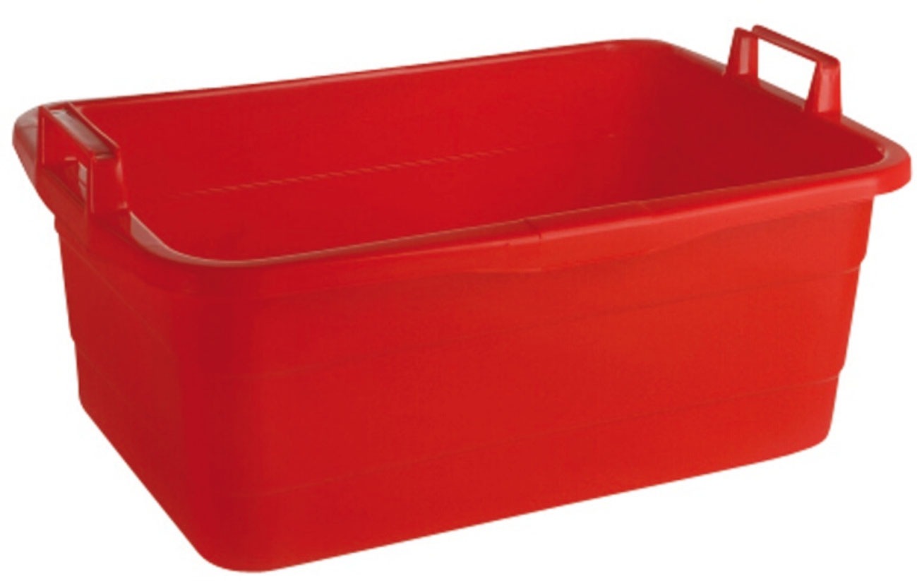 LOCKWEILER Wäschewanne, 85 l, rot, Wäschesammler, Kunststoff, 85 Liter, eckig