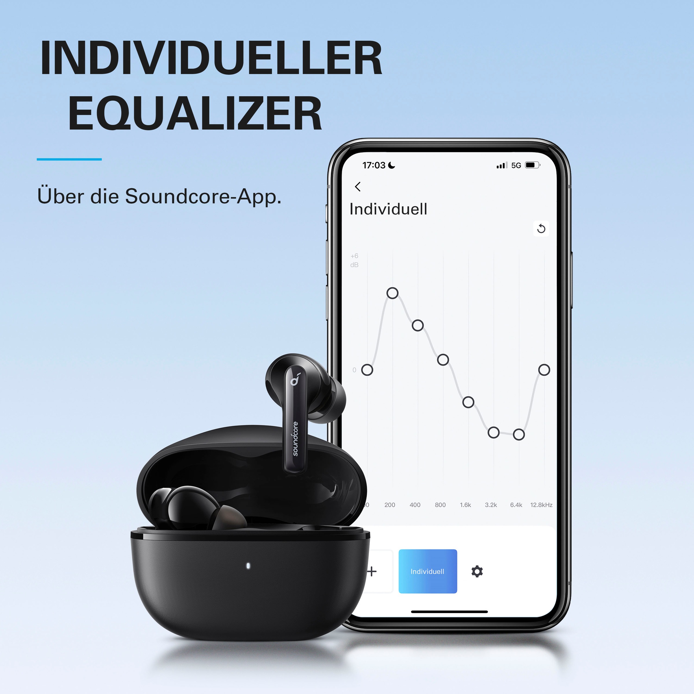 Anker Headset »SOUNDCORE Note 3i«, Bluetooth-HFP, Rauschunterdrückung-Active Noise Cancelling (ANC)-Freisprechfunktion-Transparenzmodus