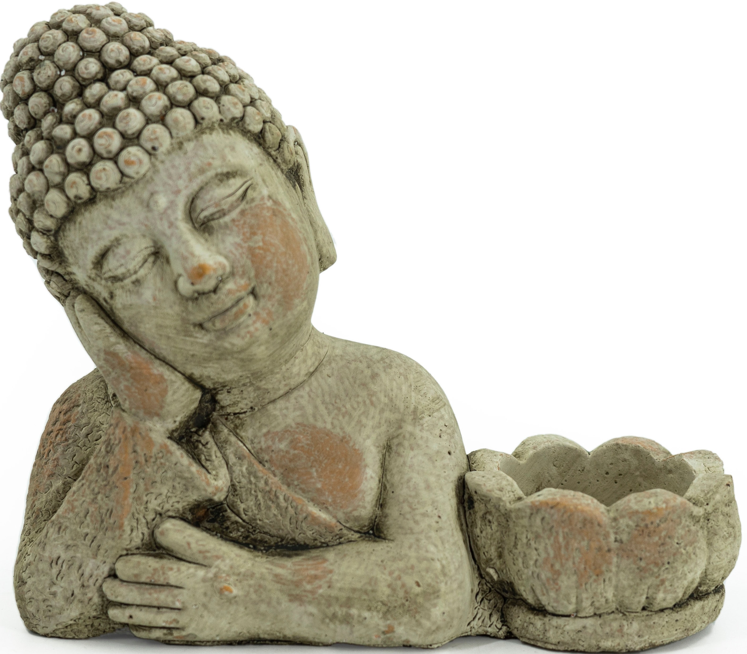 Kerzenhalter »Buddha«, (1 St.), aus Zement