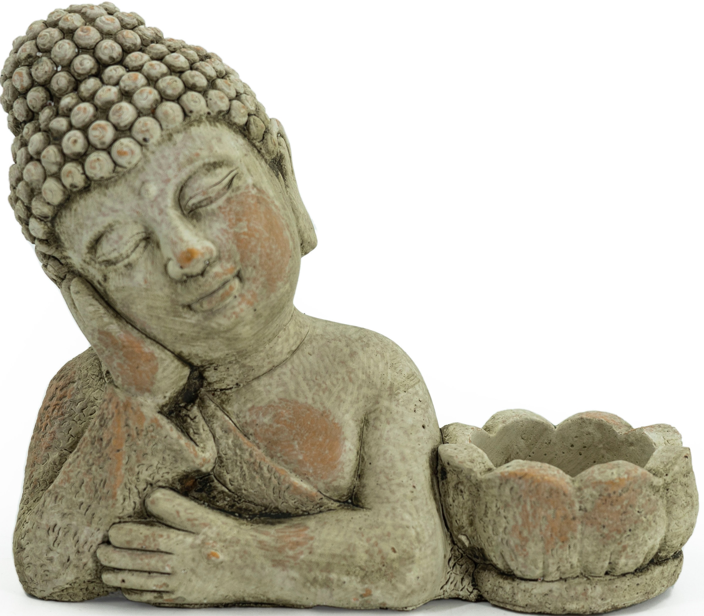 NOOR LIVING Kerzenhalter "Buddha" aus Zement günstig online kaufen