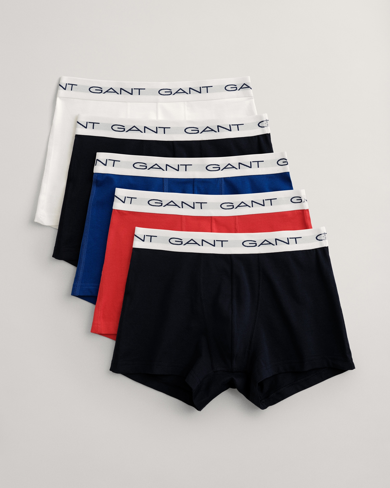 Gant Boxershorts "TRUNK 5-PACK", (Packung, 5 St., 5), mit elastischem GANT-Logobund